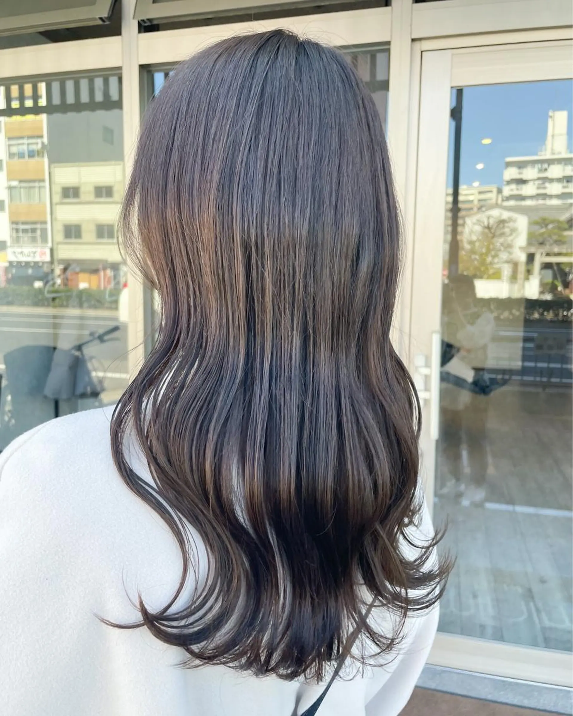 セミロング カラー ベージュカラー 透明感カラー グレージュ ヘアカラー トリートメント イワタ マハ/ minim hairのヘアスタイル