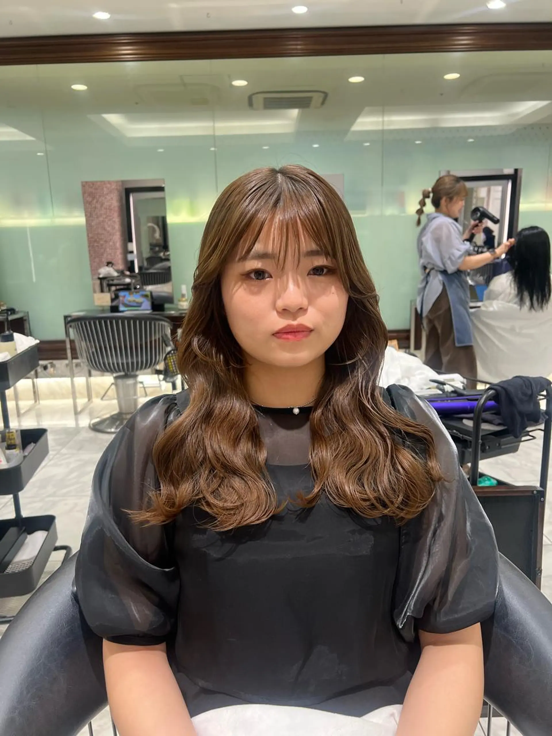 セミロング カラー ヘアアレンジ トリートメント 顔周り/透明感 🤍銀座RINOSEのヘアスタイル