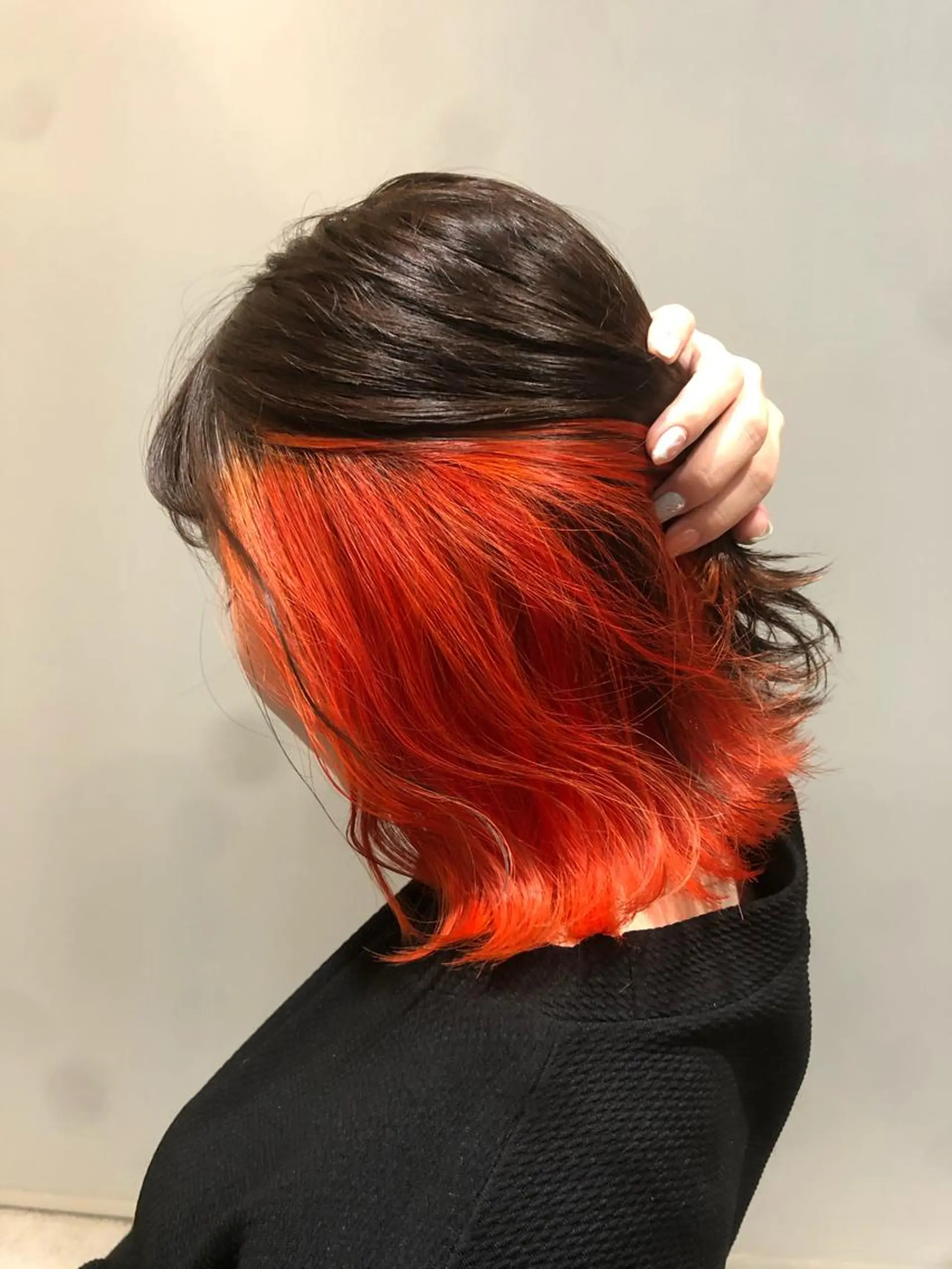 ミディアム カラー ブリーチ ダブルカラー ワタナベ テルマサのヘアスタイル