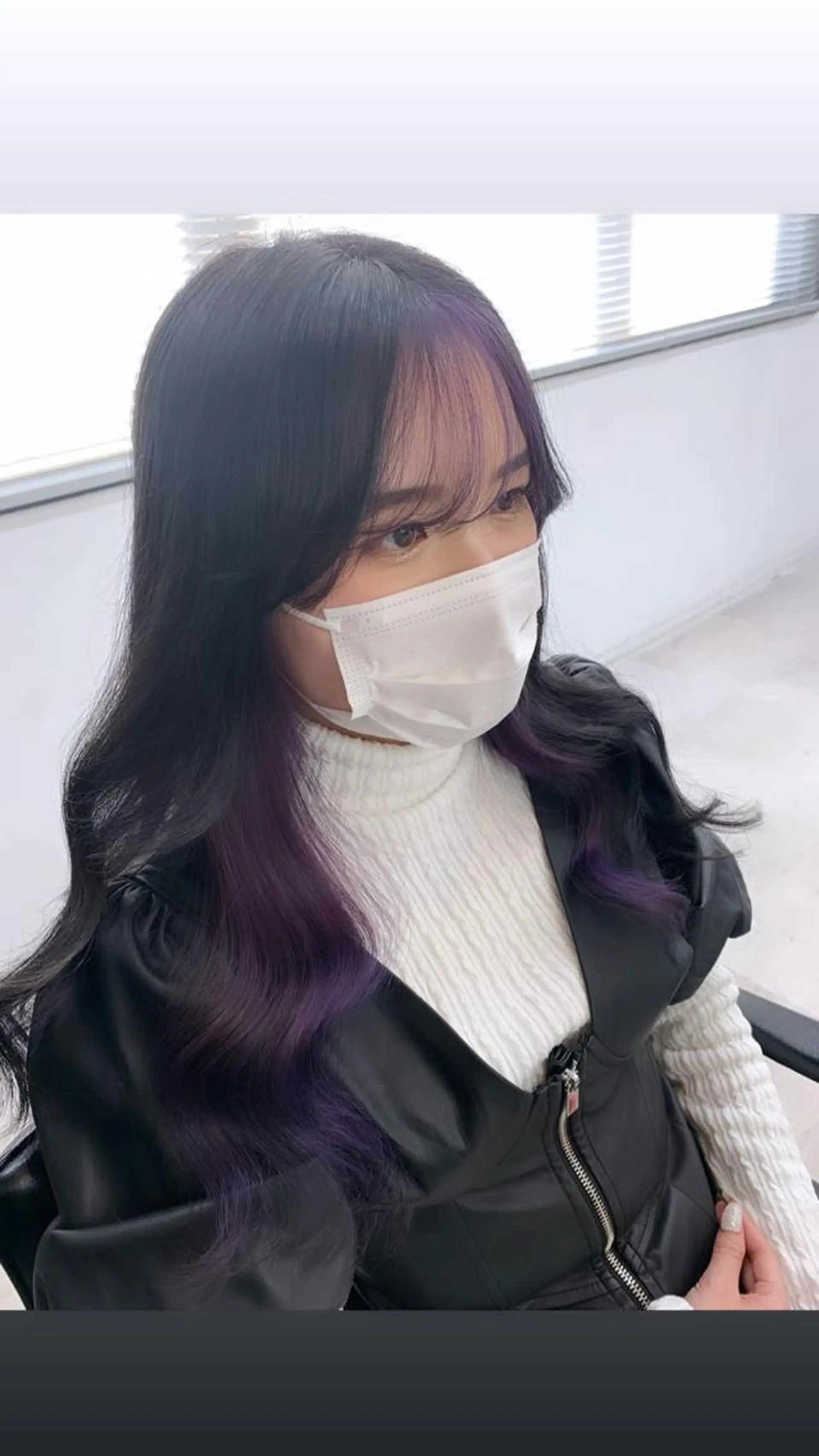 ロング カラー インナーカラー パープルカラー カット ヘアカラー トリートメント FRAME+spa&hair roomなんば駅前店所属・🌸MAYU🌸 ハイトーン➕レイヤーのヘアスタイル