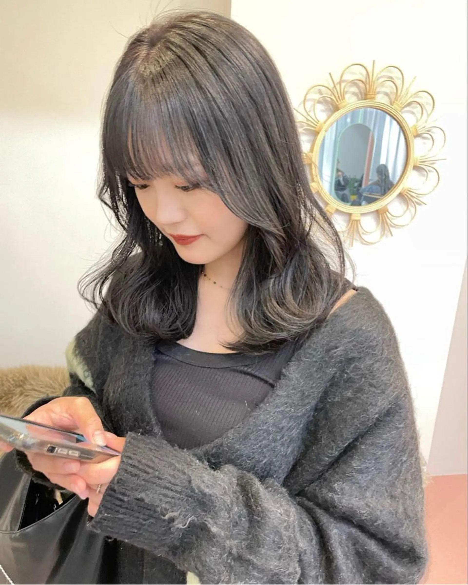 セミロング カラー カット ヘアカラー ハイトーン/レイヤー カット/harukaのヘアスタイル