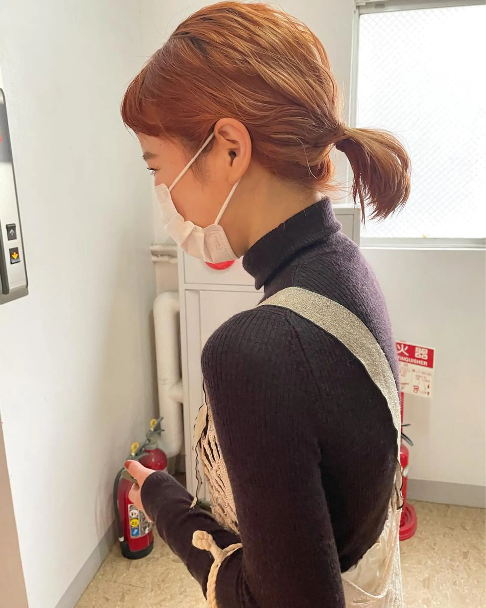 カラー ベージュカラー オレンジ オレンジベージュ ヘアカラー トリートメント レイヤー/ボブ/ 顔周り/yukinaのヘアスタイル