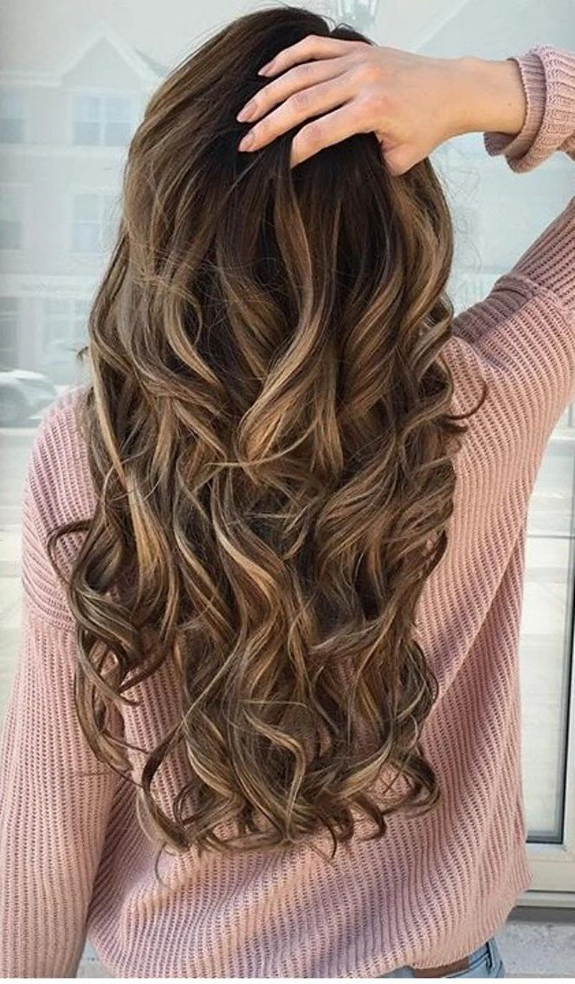 セミロング カラー パーマ ヘアアレンジ チビ編み込みエクステ シールEXどぅ〜すのヘアスタイル