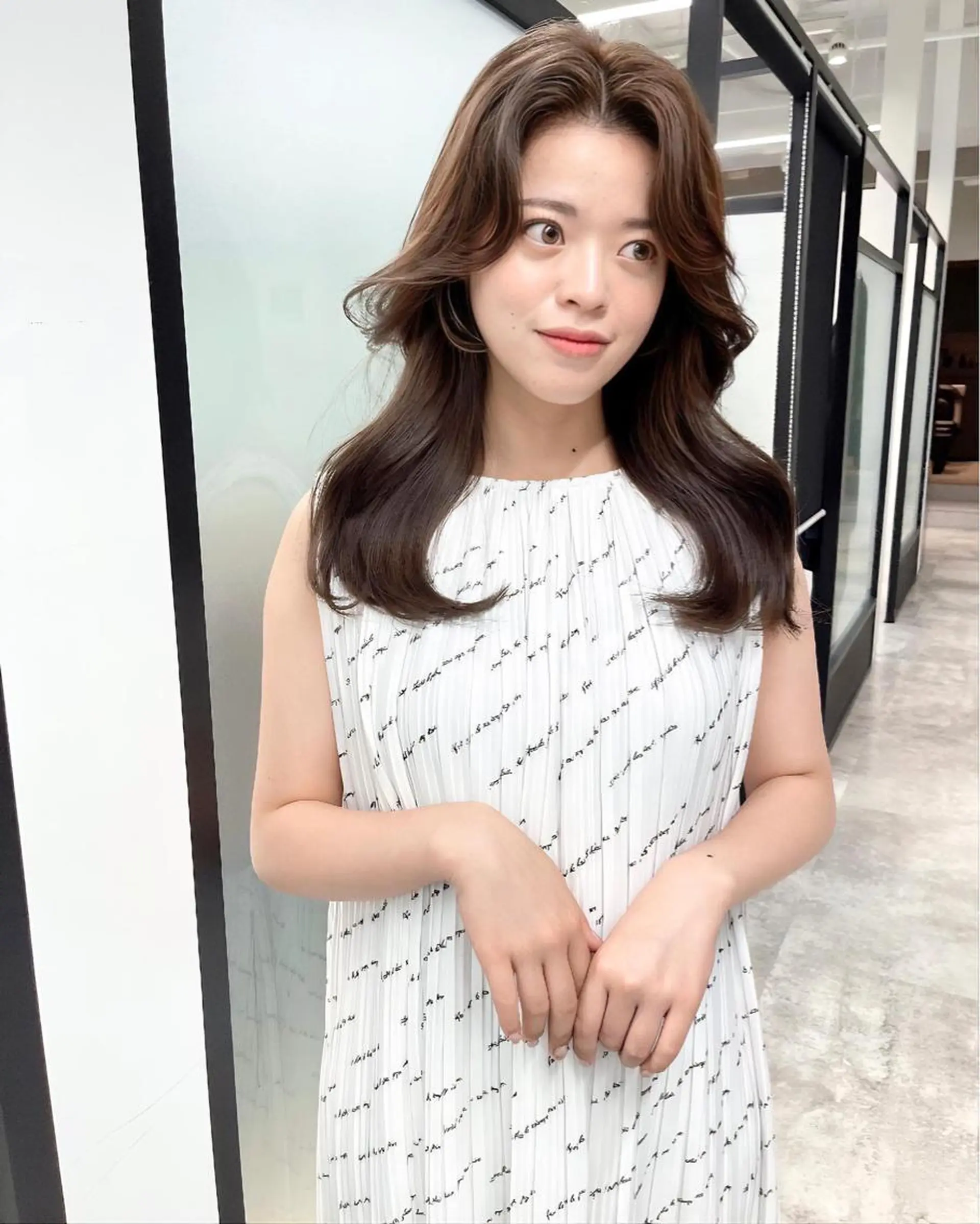 ロング 韓国風ヘア レイヤーカット カット ヘアカラー トリートメント 韓国レイヤーカット 髪質改善▫️水野有真のヘアスタイル