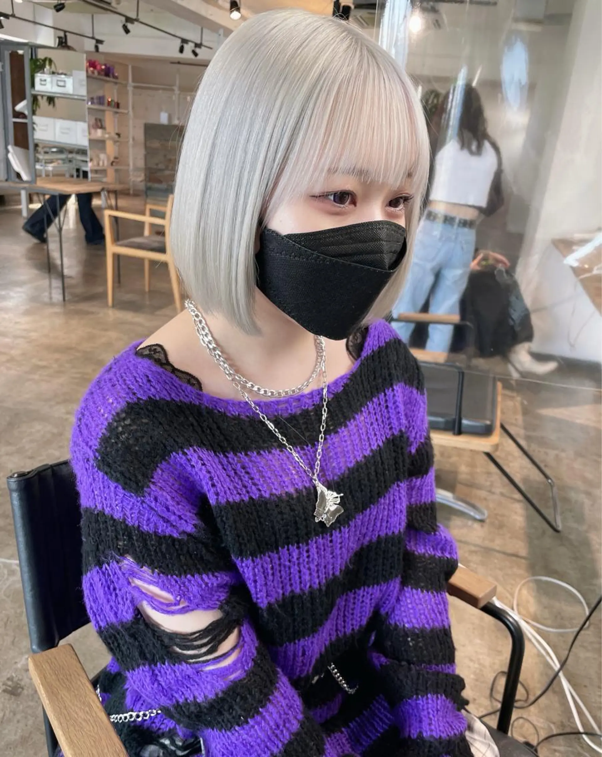 ミディアム ヘアカラー トリートメント ヘアセット ✨艶ブリーチカラー ✨四ノ宮裕己のヘアスタイル