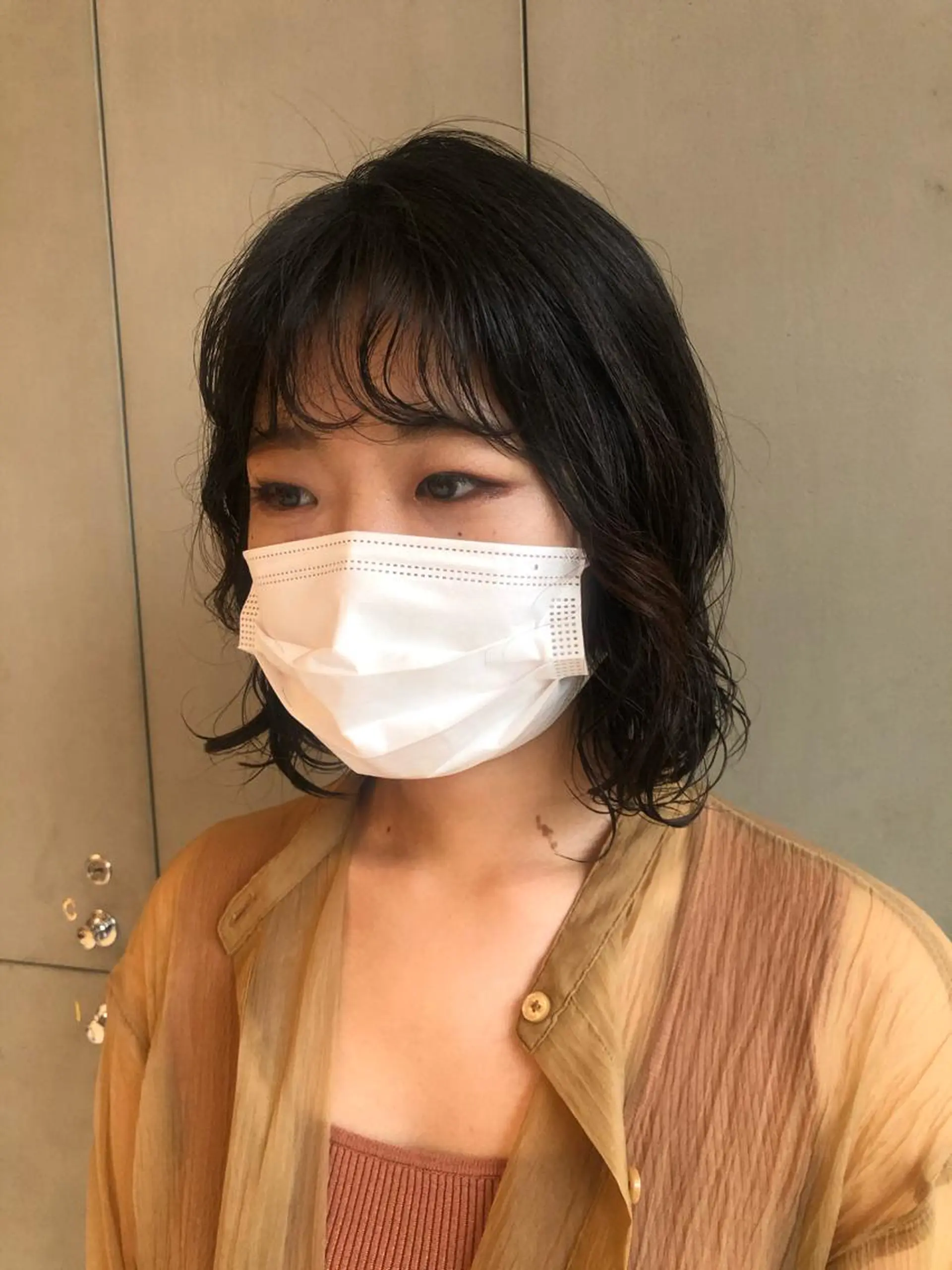 ミディアム パーマ ミディアムパーマ 古屋 花織のヘアスタイル