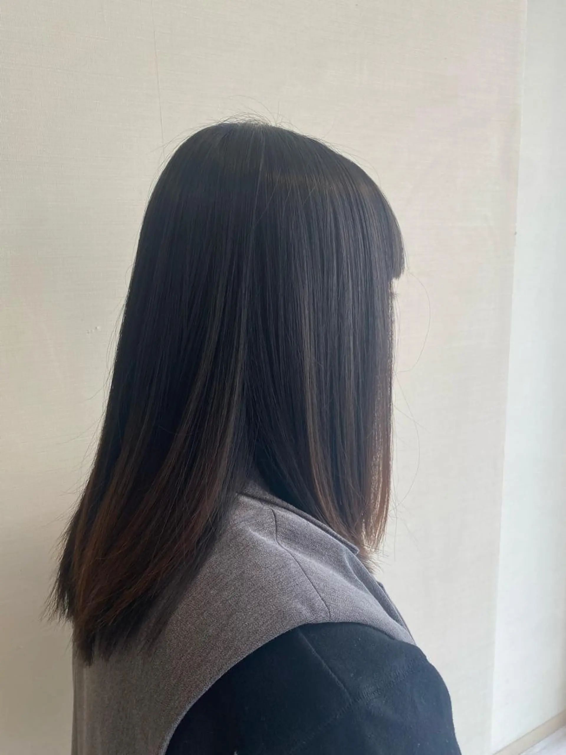 セミロング カット 縮毛矯正 佐野 太河のヘアスタイル