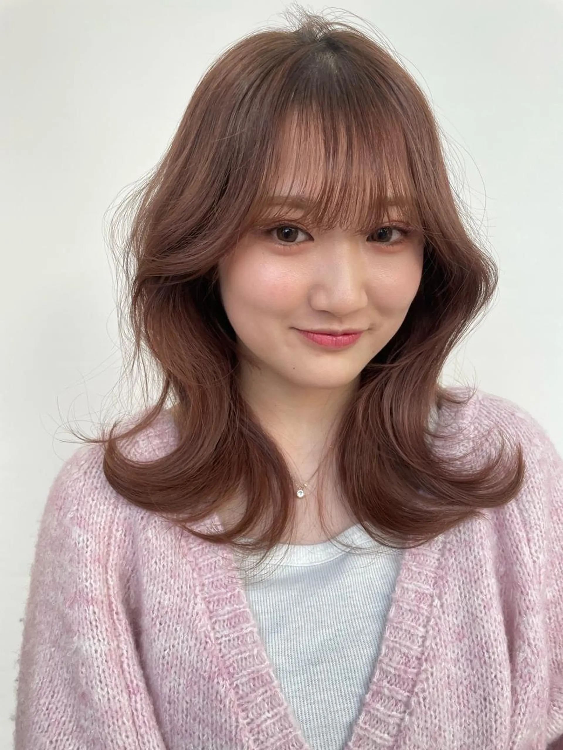 セミロング カラー カット ヘアカラー トリートメント 顔周り/透明感カラー /韓国ヘア/TAKUのヘアスタイル