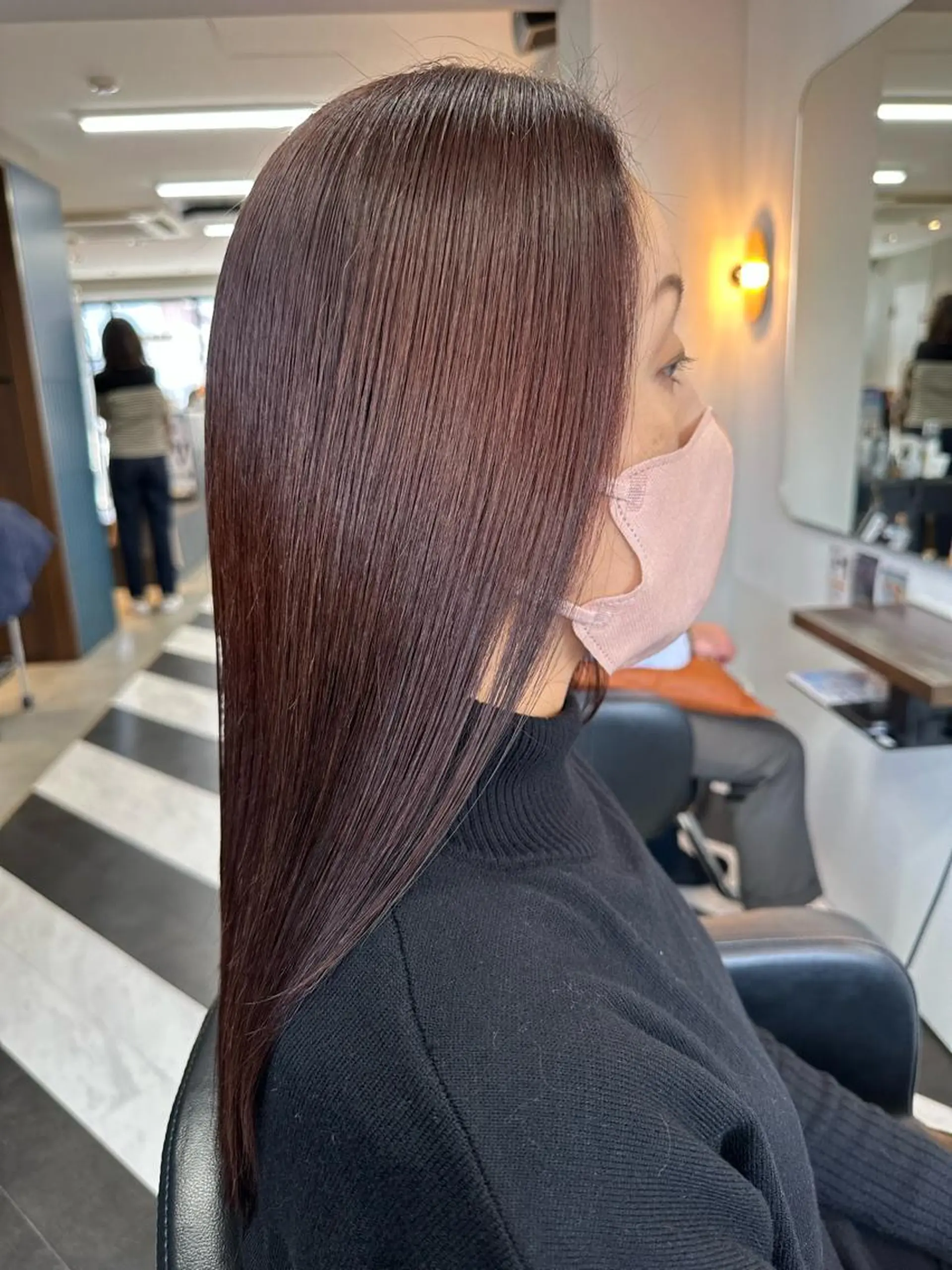 セミロング カラー パーマ 守屋 寿哉のヘアスタイル