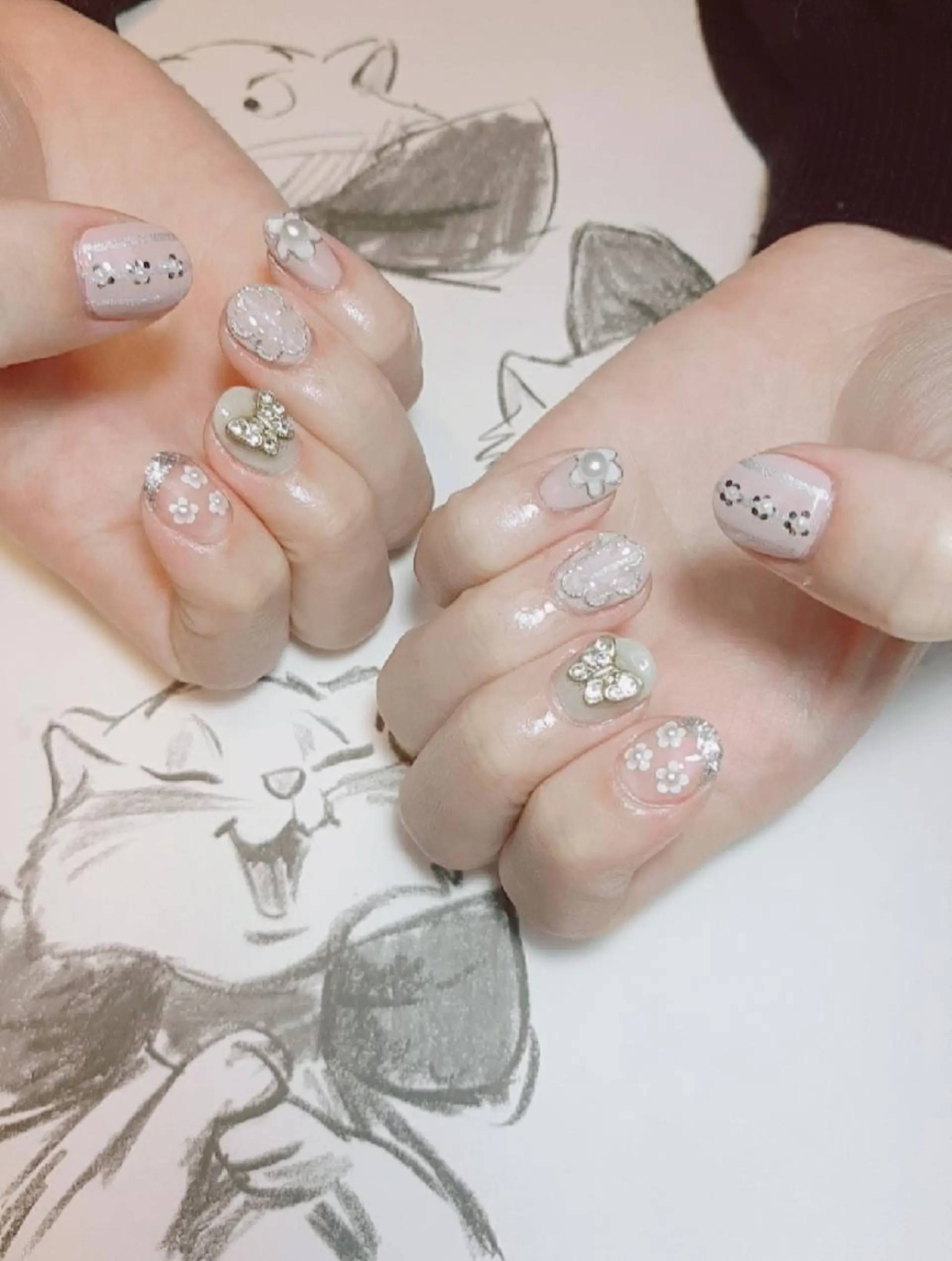 ネイル フラワーネイル owlnail /持込みデザイン専門のネイルデザイン