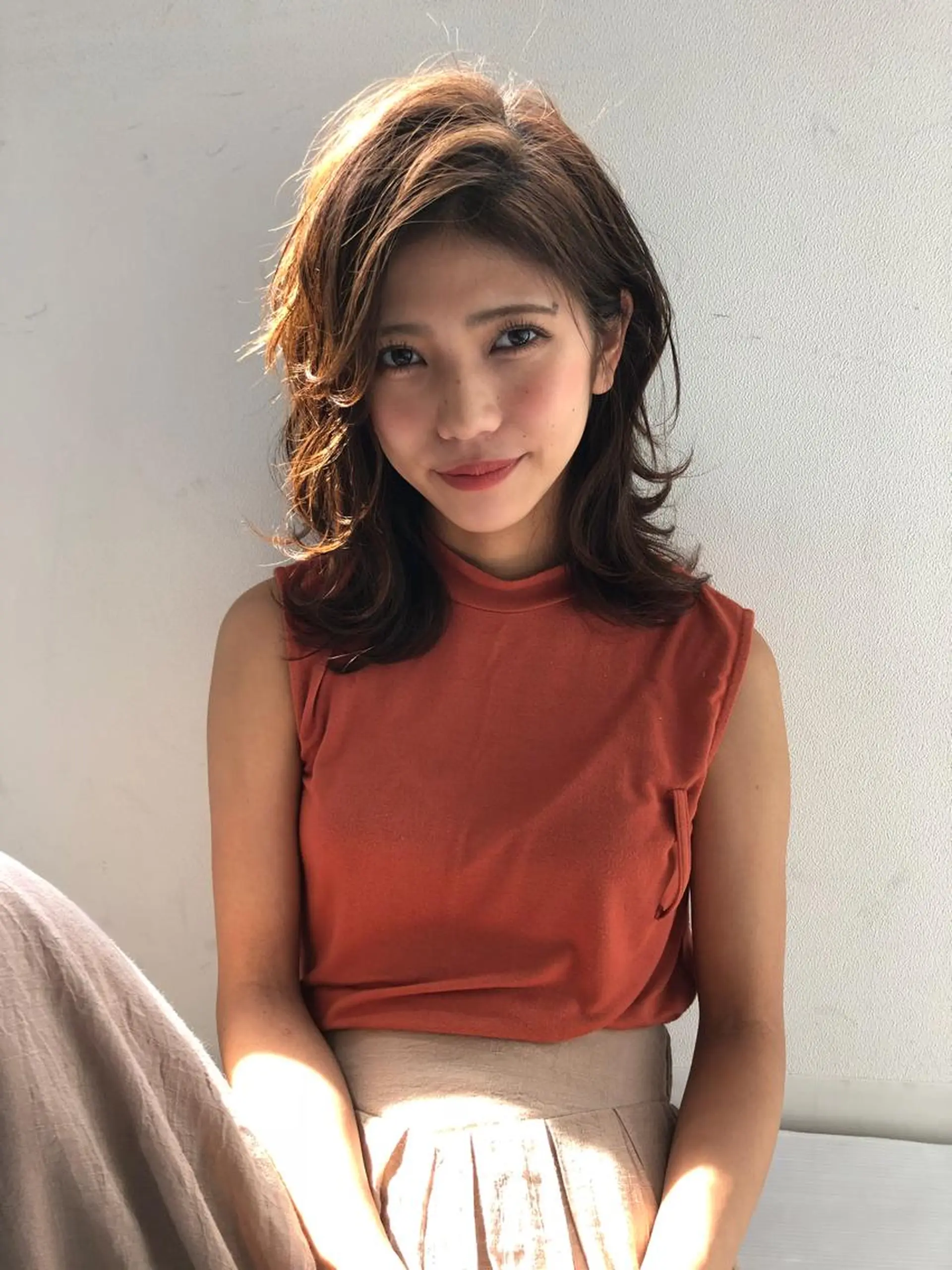 ミディアム カラー 酸性ストレート/ブリ ーチなし/中村 匠のヘアスタイル