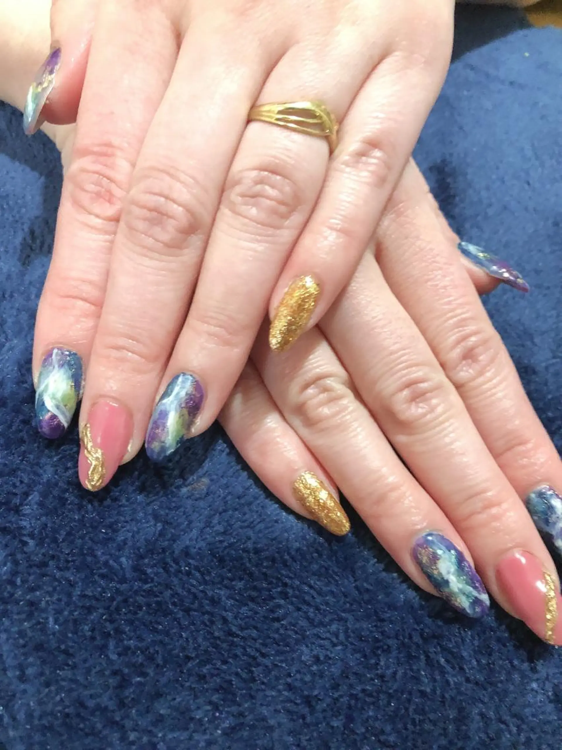 ネイル 大理石ネイル(マーブル) ハンドネイル chama所属・大和田 美貴のネイルデザイン