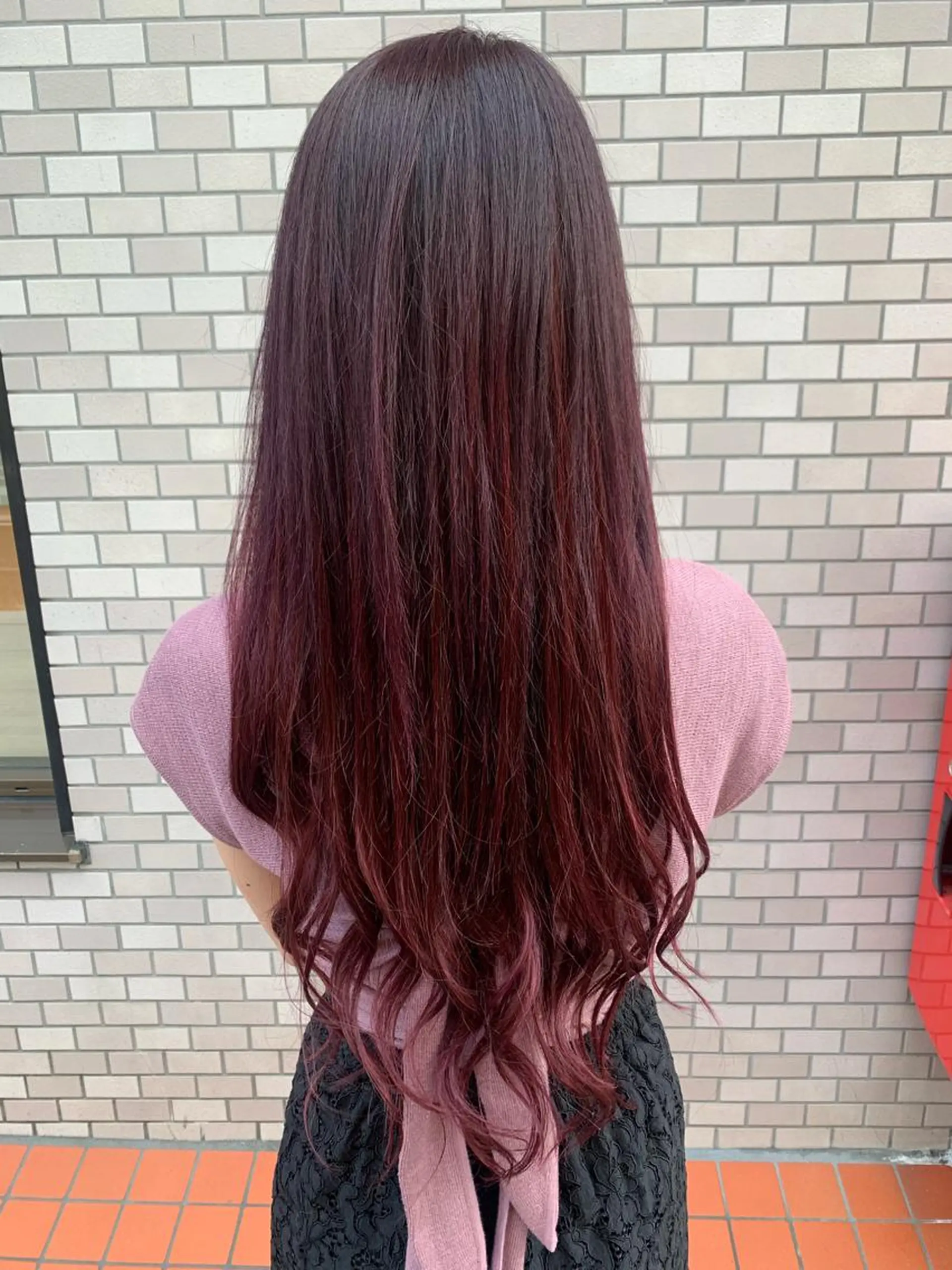 ロング カラー シールエクステ カシス ピンクカラー エクステ Fan.ray副店長 🌈 響希のヘアスタイル