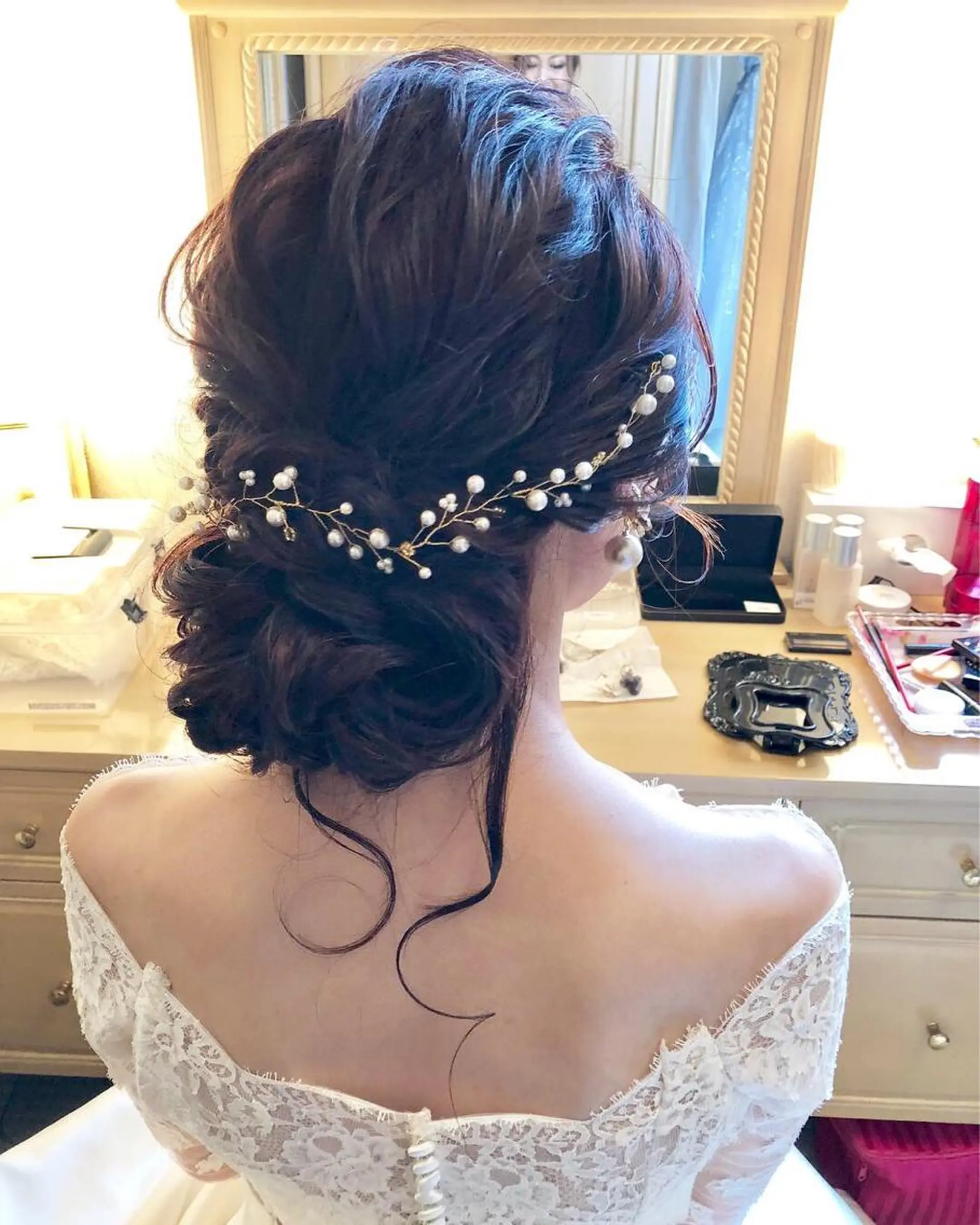 セミロング ヘアアレンジ ヘアセット プレシャス所属・池田 景子のヘアスタイル