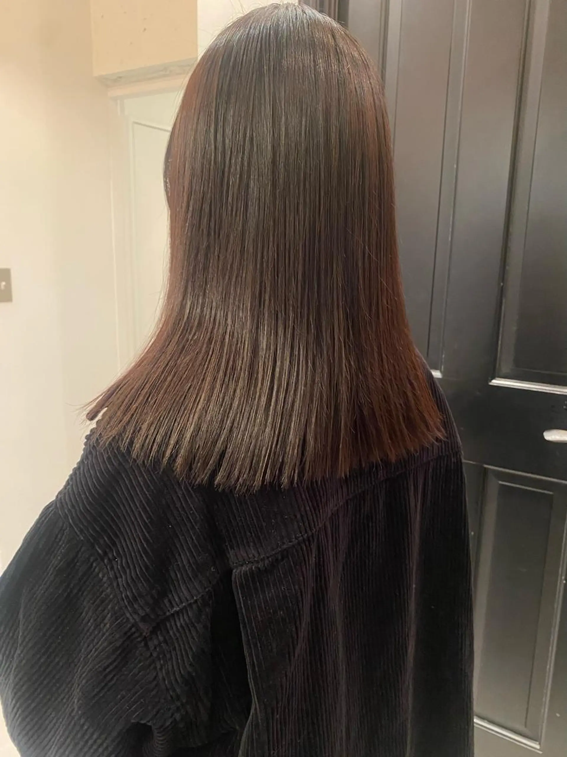 セミロング パーマ 縮毛矯正 riria/ボブ /ブラウンカラー🎀のヘアスタイル