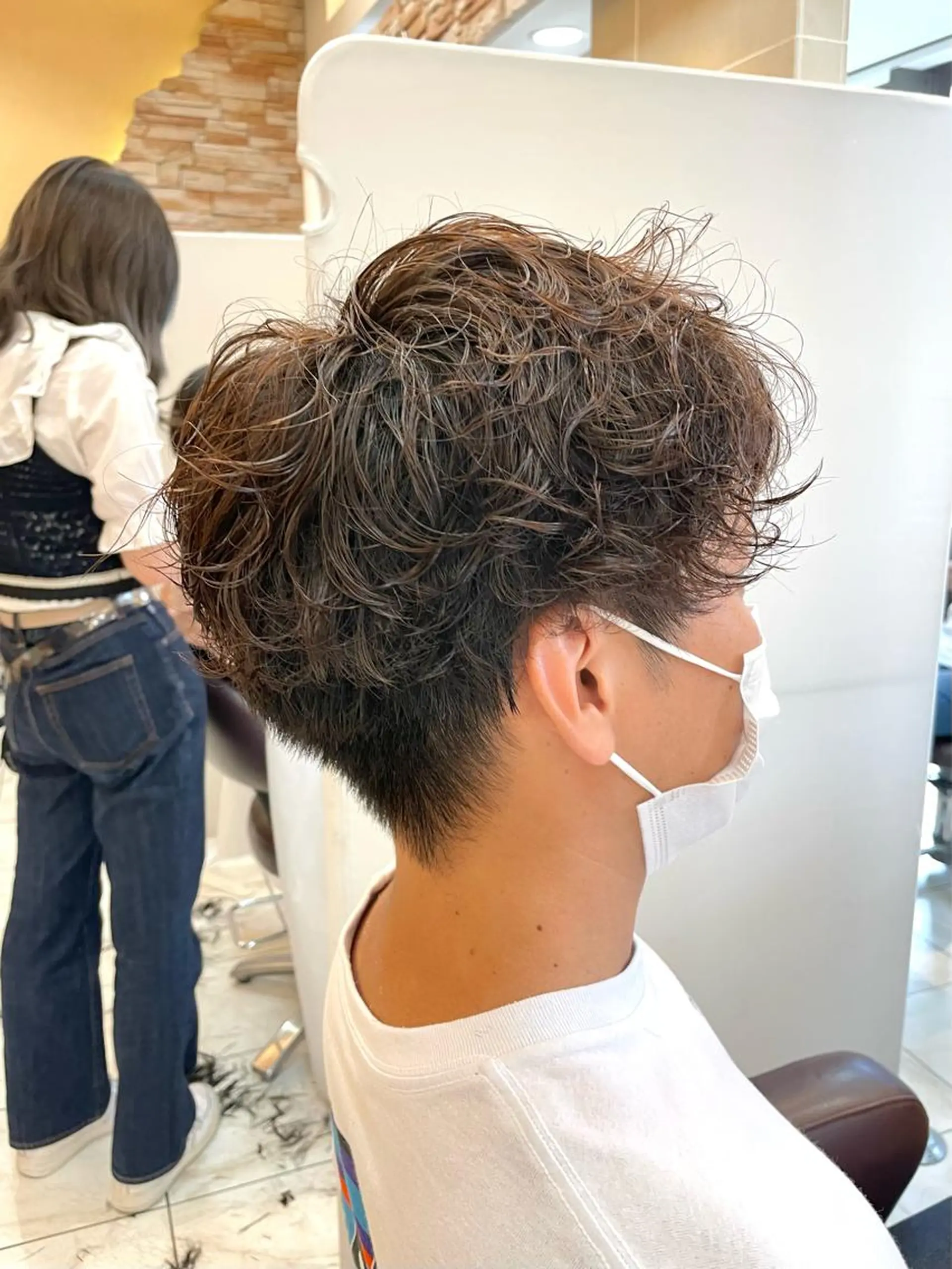 ショート カット パーマ 新籾 尚哉のヘアスタイル