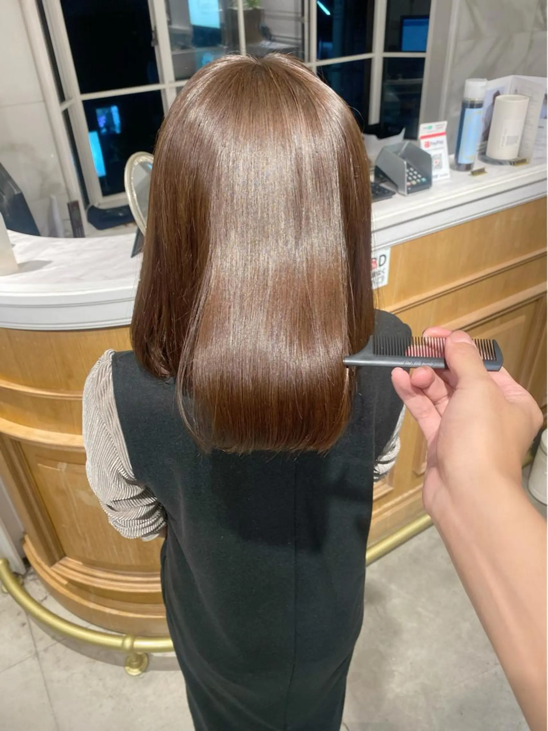 セミロング カラー 髪質改善 トリートメント カット ヘアカラー トリートメント 艶髪/縮毛矯正 /髪質改善千田大地のヘアスタイル