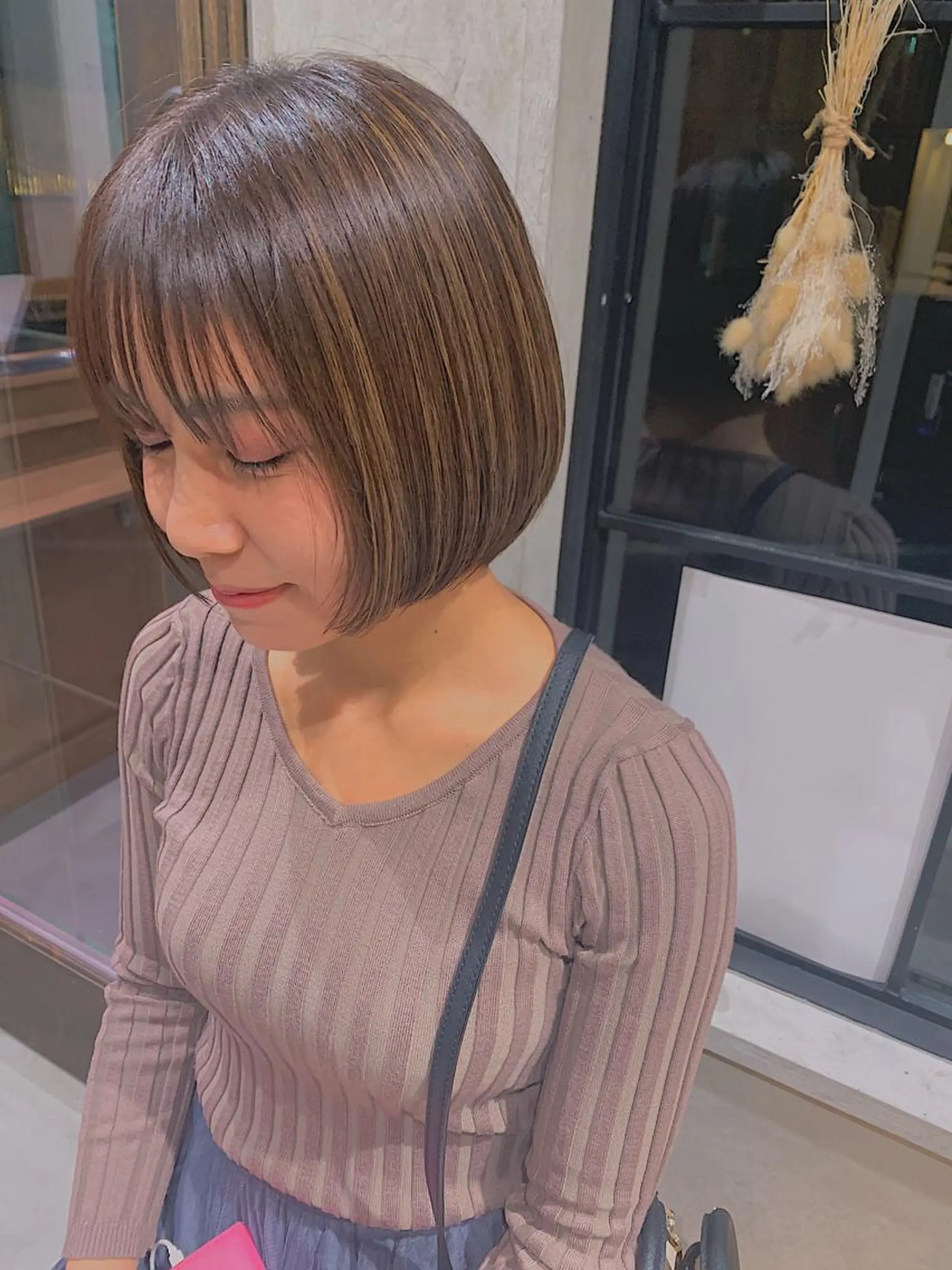 ショート カラー ハイライトカラー ボブ ハイライト stylist  ＊ mahoのヘアスタイル