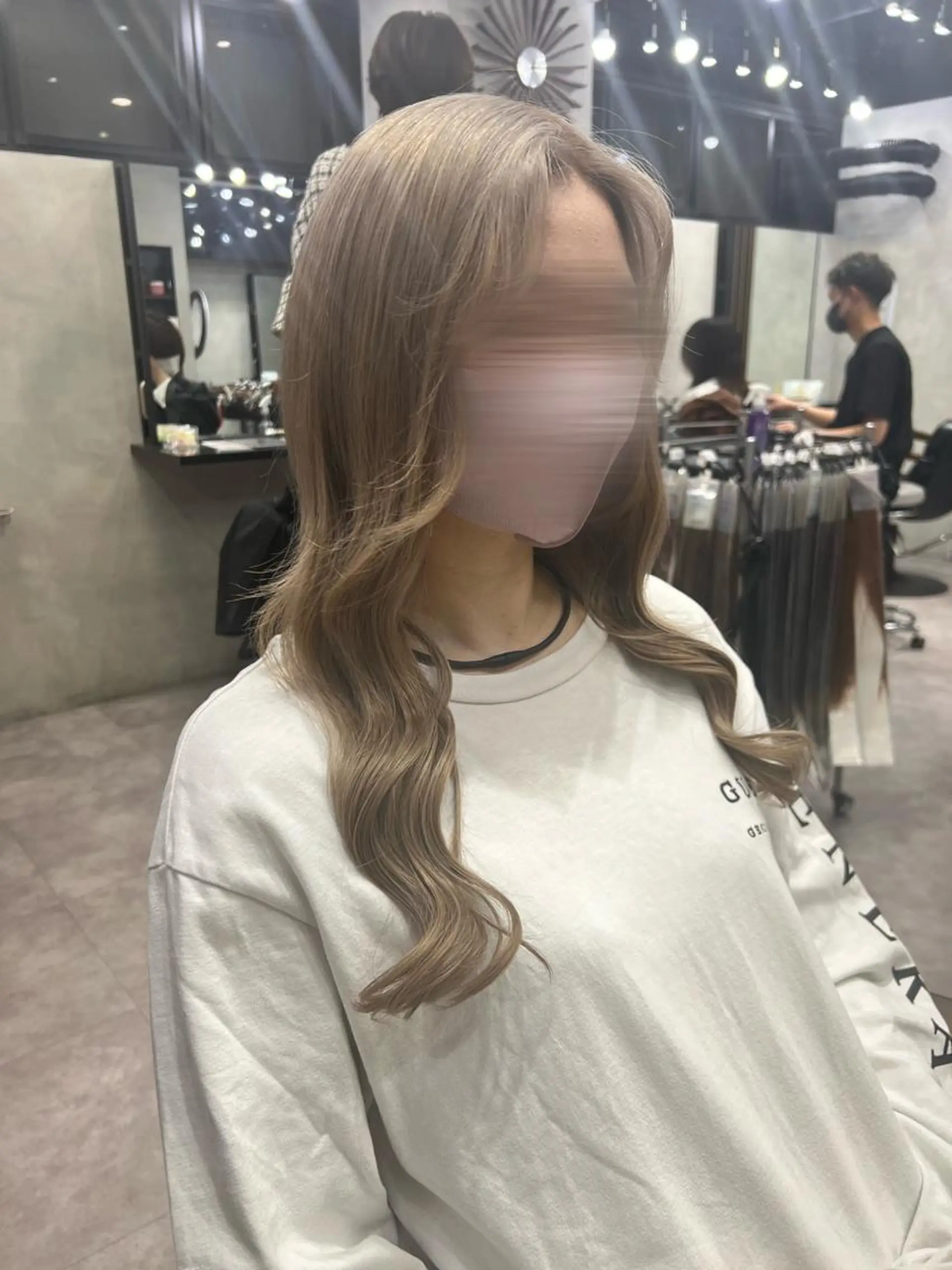 ロング カラー ヘアアレンジ シールエクステ アディクシーカラー アッシュ バレイヤージュ ベージュカラー カット ヘアカラー エクステ ar+ ❤︎ maiのヘアスタイル