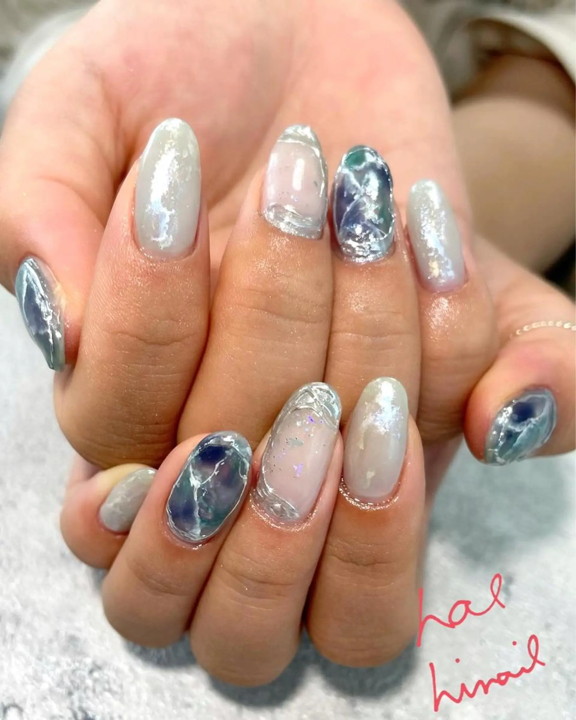 ネイル ミラーネイル はるひな ねいるのネイルデザイン