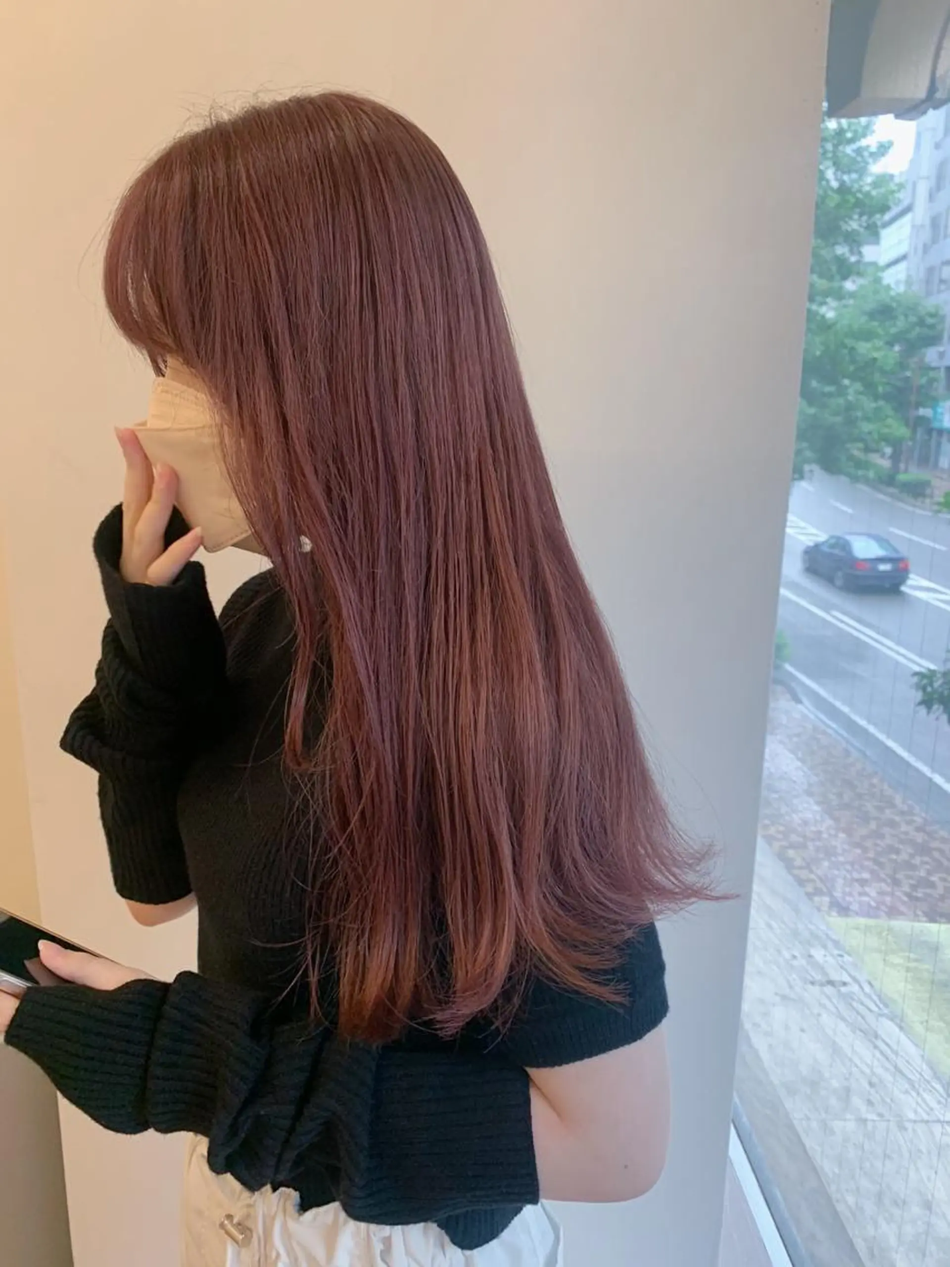 ロング カラー ベージュカラー ダブルカラー ピンクカラー ピンクベージュ カット ヘアカラー yupi🐈‍⬛ レイヤー/パーマのヘアスタイル