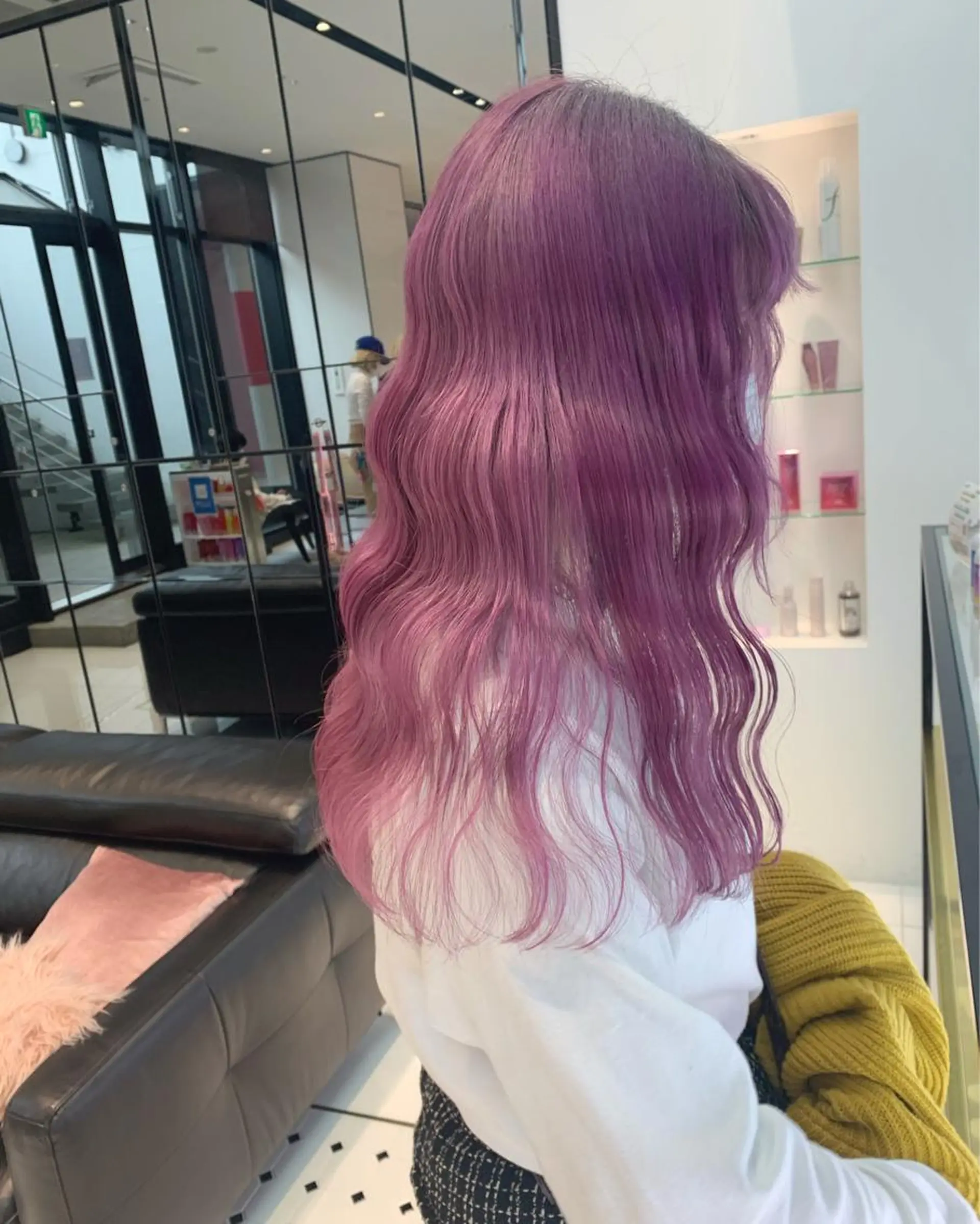 ロング カラー ヘアアレンジ ハッシュカット/ 韓国ヘア☽⋰mahoのヘアスタイル