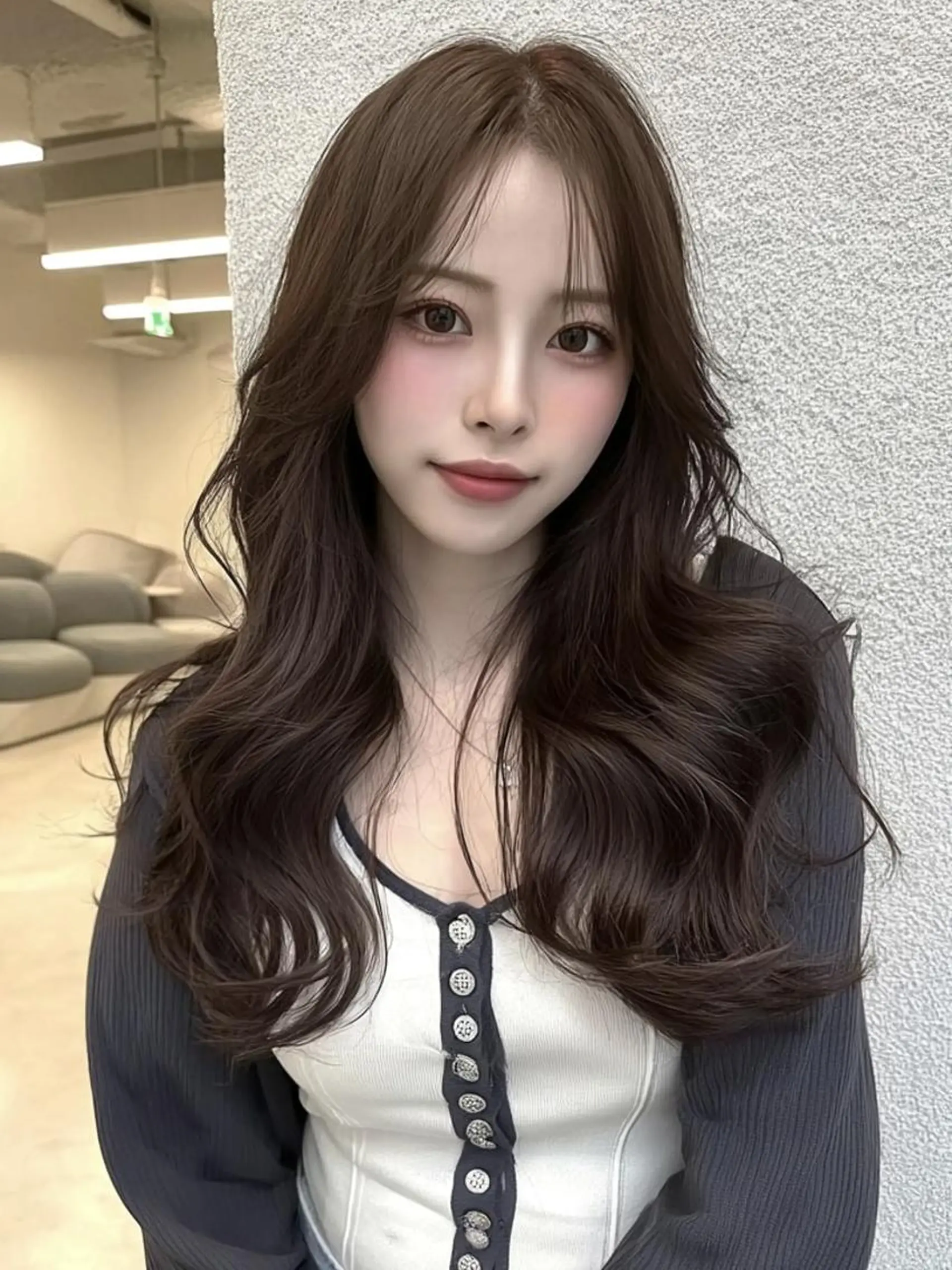 ロング ボブ 顔まわりレイヤー 髪質改善 韓国風ヘア レイヤーカット カット ヘアカラー トリートメント 大久保 雪乃🌛のヘアスタイル