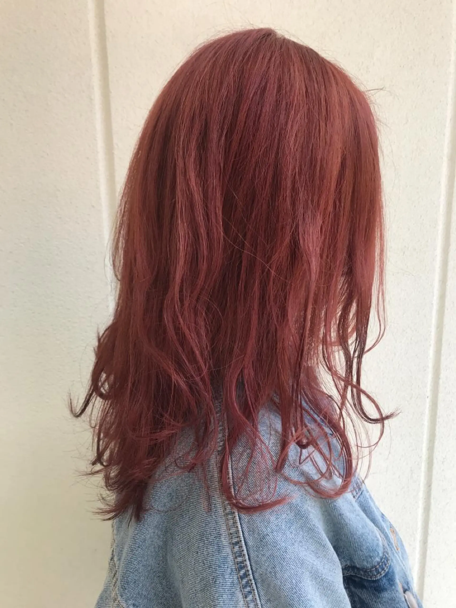 セミロング カラー ピンクカラー ヘアカラー 柴田 祐輔のヘアスタイル