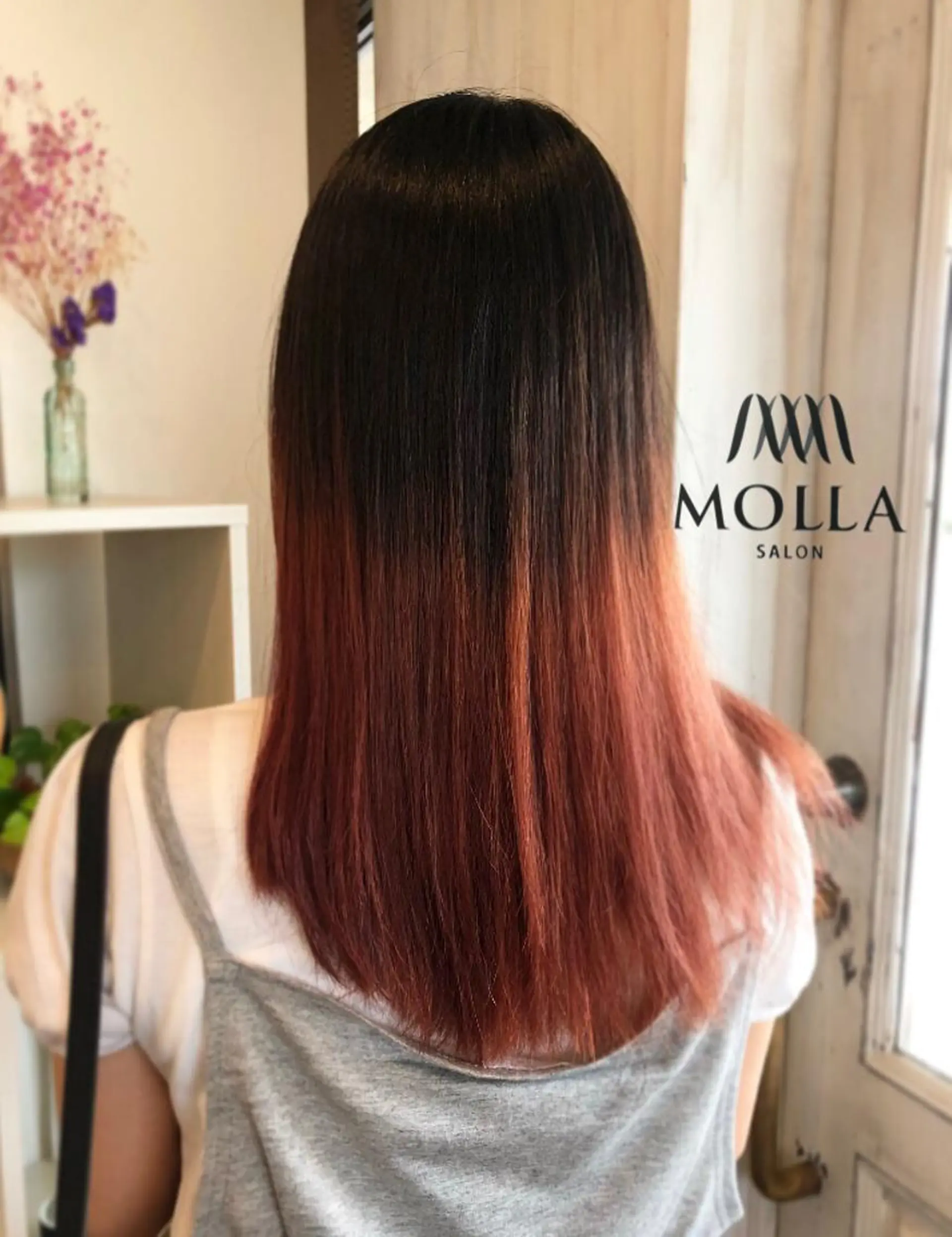 ロング カラー MOLLA 浅香山店所属・谷口ゆめ/縮毛矯正/ 大人女子/眉ワックスのヘアスタイル