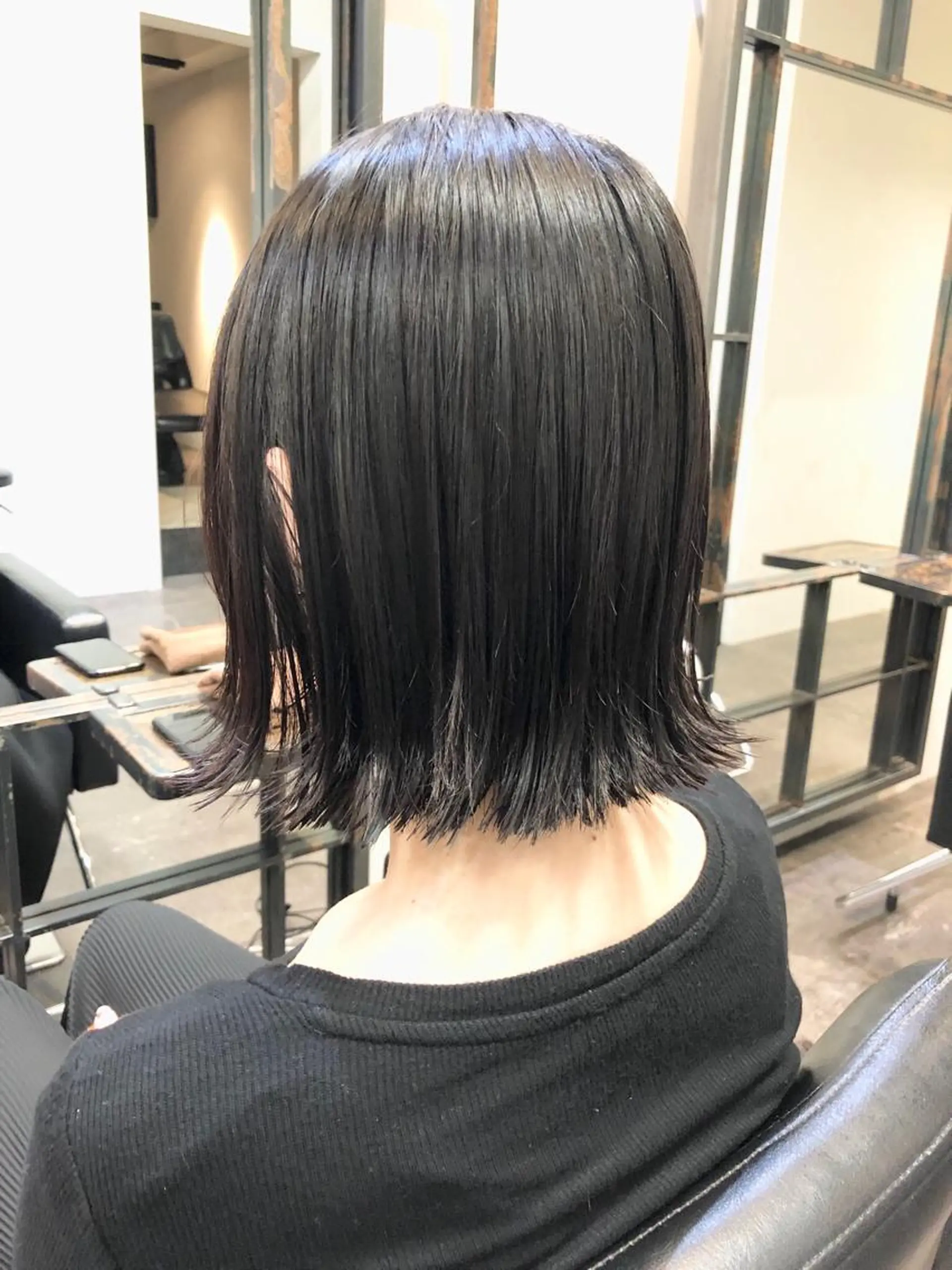 ショート カラー 切りっぱなしボブ ボブ カット 千葉 郁也のヘアスタイル