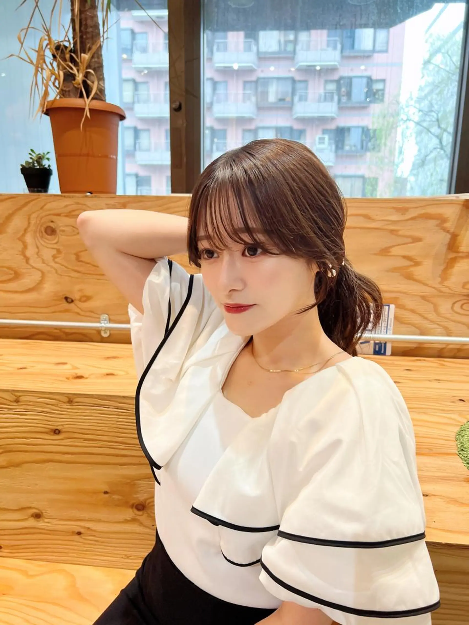 ロング カラー ヘアアレンジ 顔まわり職人🇰🇷 韓国ヘア/KAITOのヘアスタイル