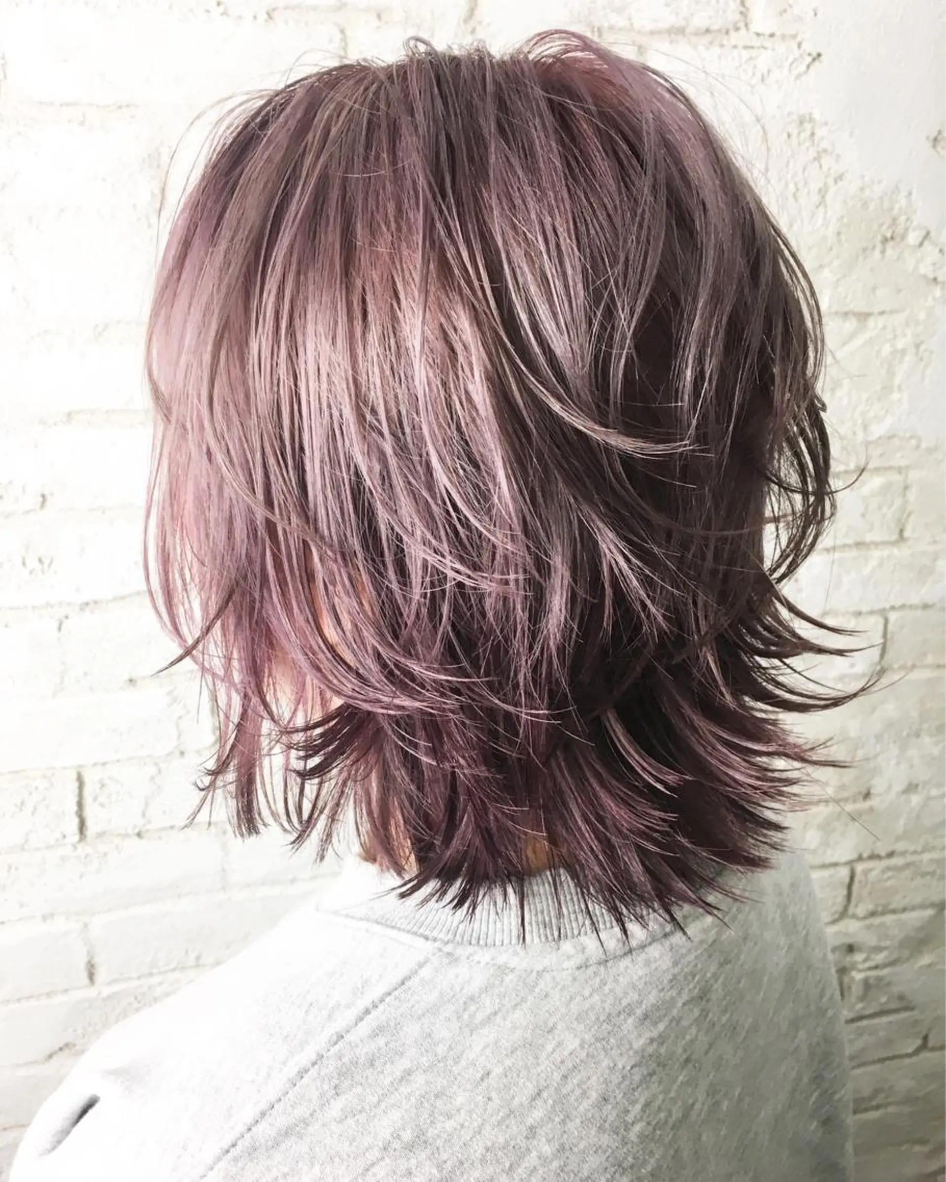 ミディアム カラー ピンクカラー バイオレットカラー boutique misakiのヘアスタイル