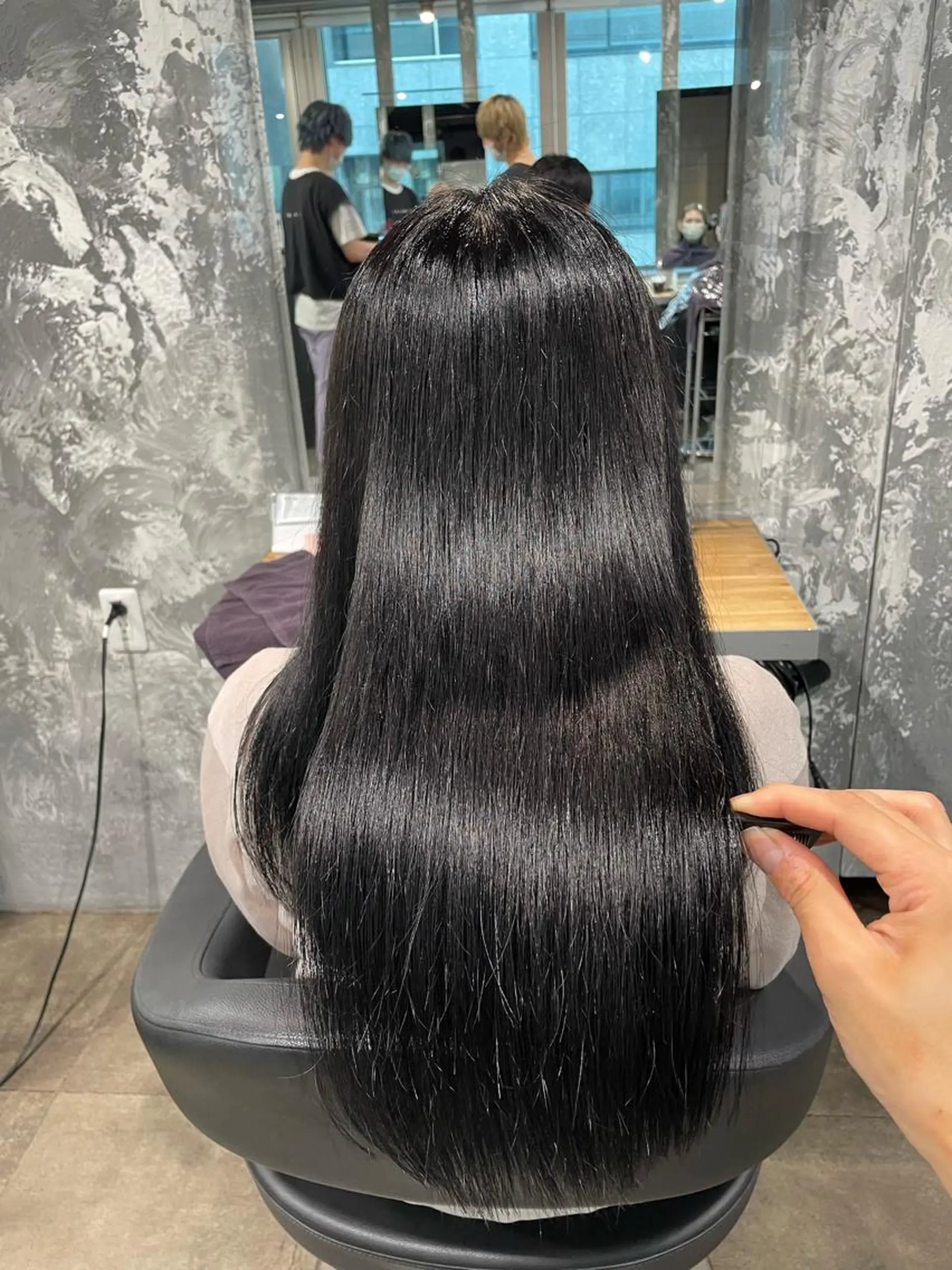 ロング カラー カット ヘアカラー トリートメント ヘッドスパ ヘアセット ベージュカラー💖 やすひろのヘアスタイル