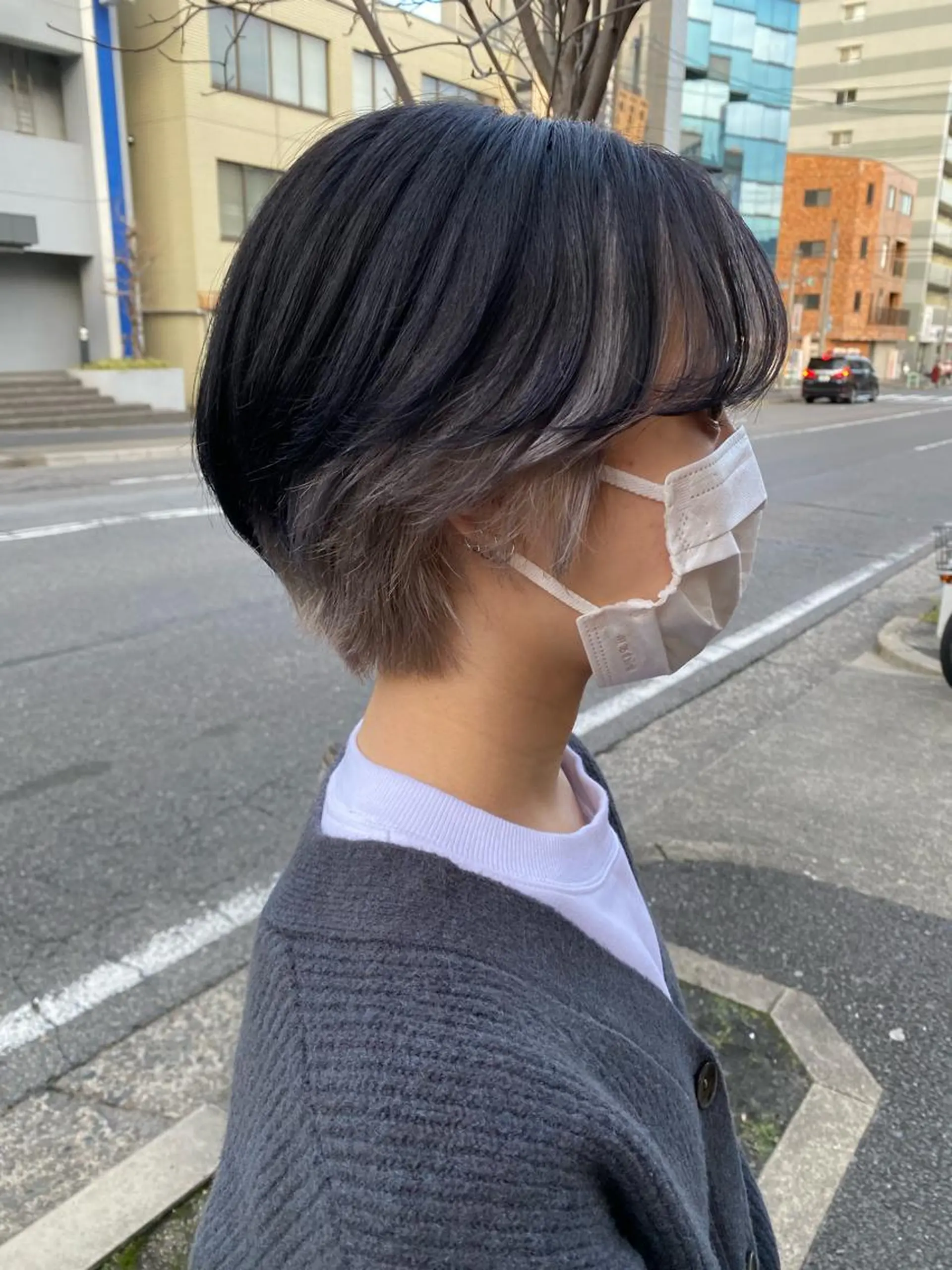 ショート カラー ブリーチ 透明感カラー イルミナカラー シルバー ホワイトシルバー 🍀透明感抜群🍀/ ハイトーンカラーのヘアスタイル