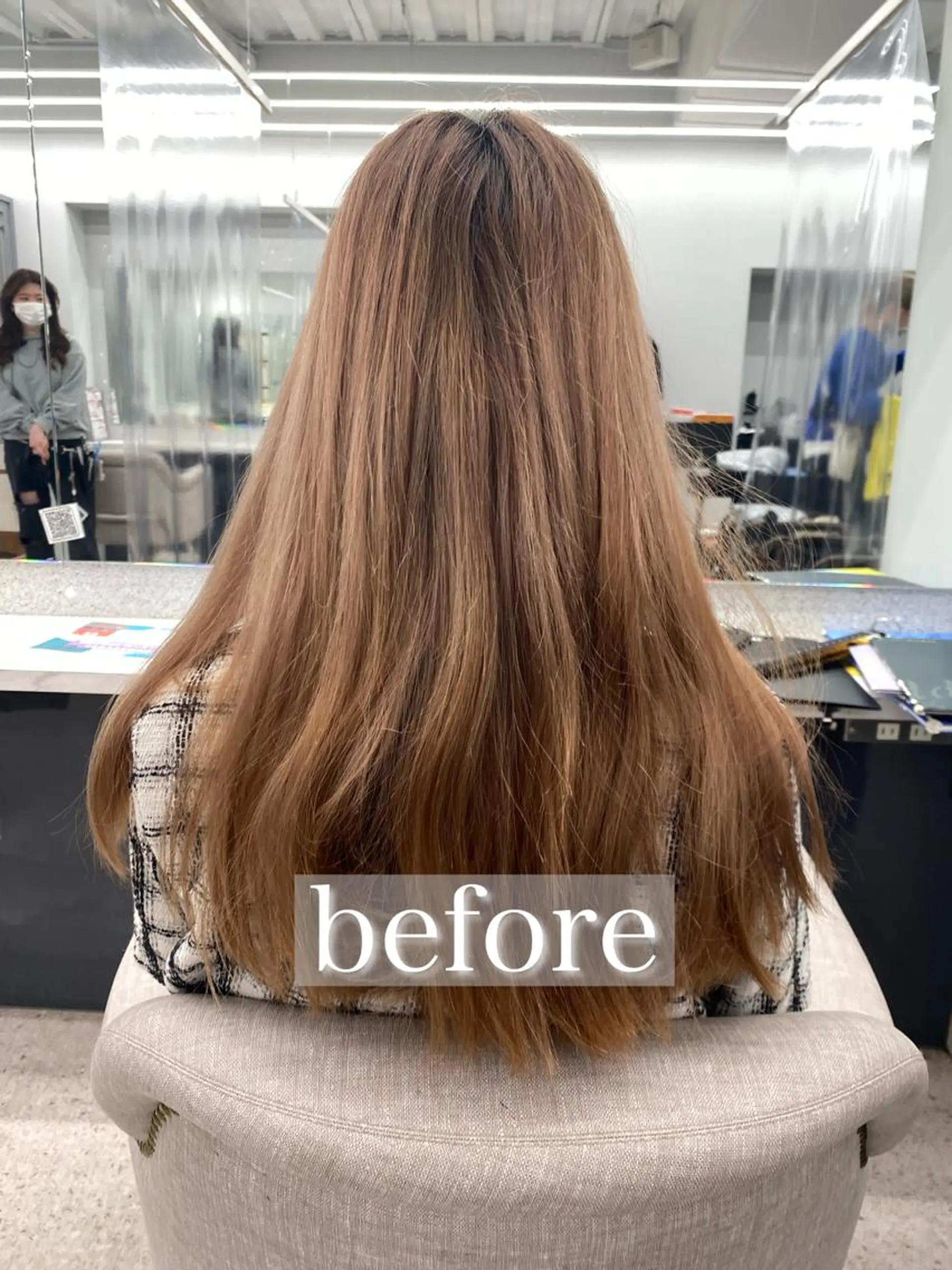 ロング カット 縮毛矯正 京都レイヤーカット/ 縮毛矯正/羽柴りくのヘアスタイル