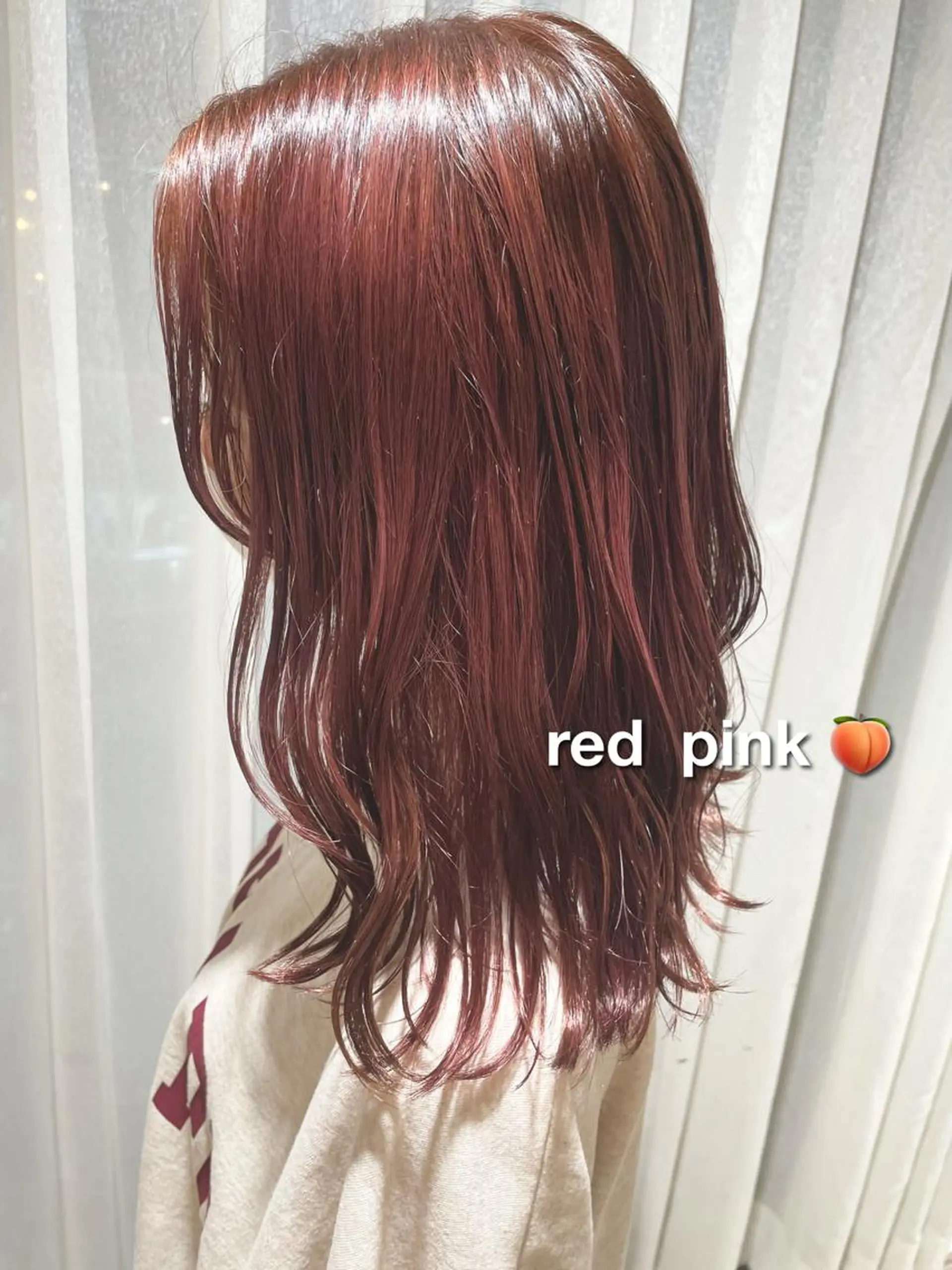 セミロング カラー ヘアアレンジ ピンクカラー ヘアカラー ハイトーンピンク🍑 ブリーチ🍑RINAのヘアスタイル