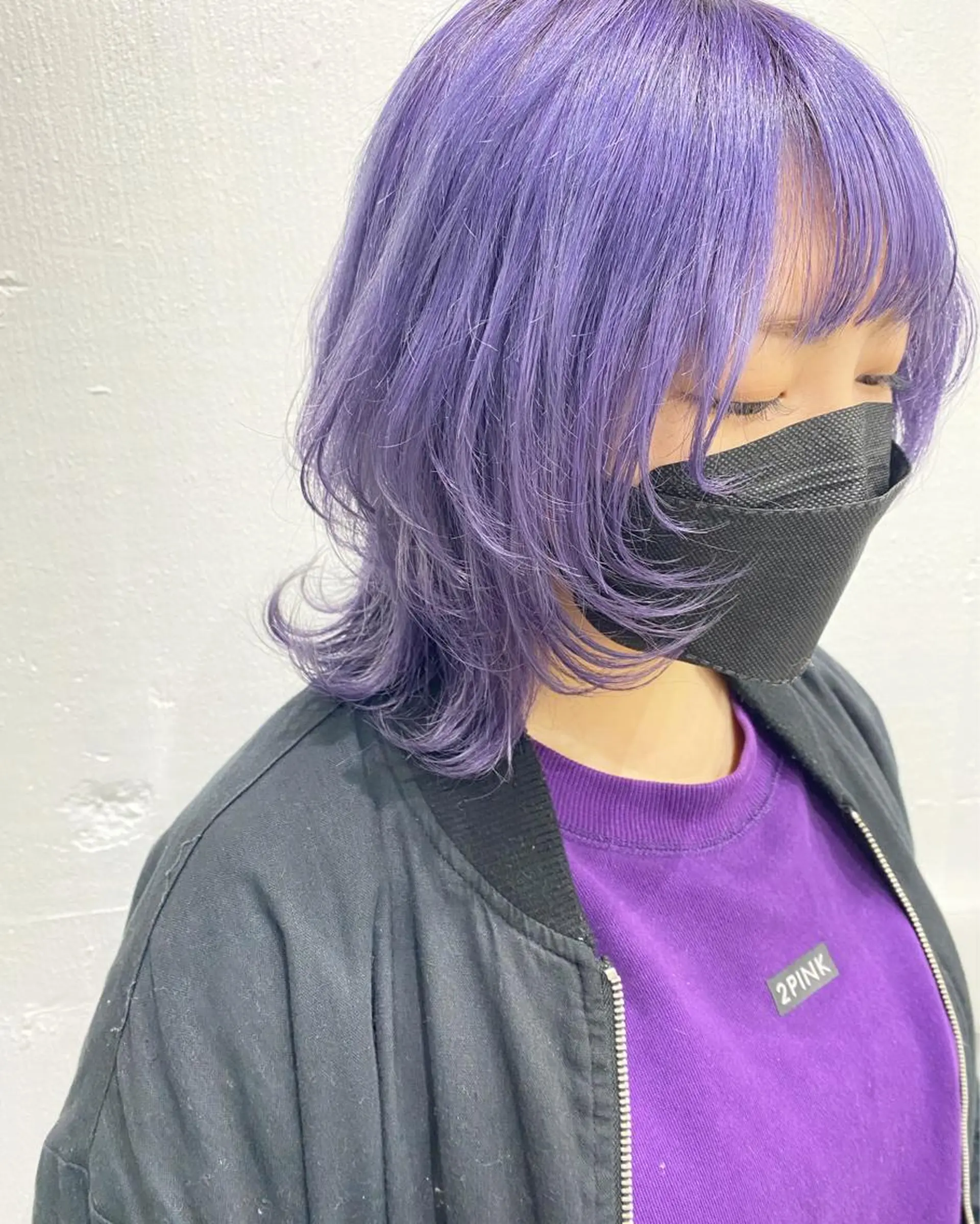 ミディアム カラー ヘアアレンジ 切りっぱなしボブ アッシュ アッシュグレー ベージュカラー 黒髪 ササキカズマ〻透明感 〻色落ち〻赤み消しのヘアスタイル