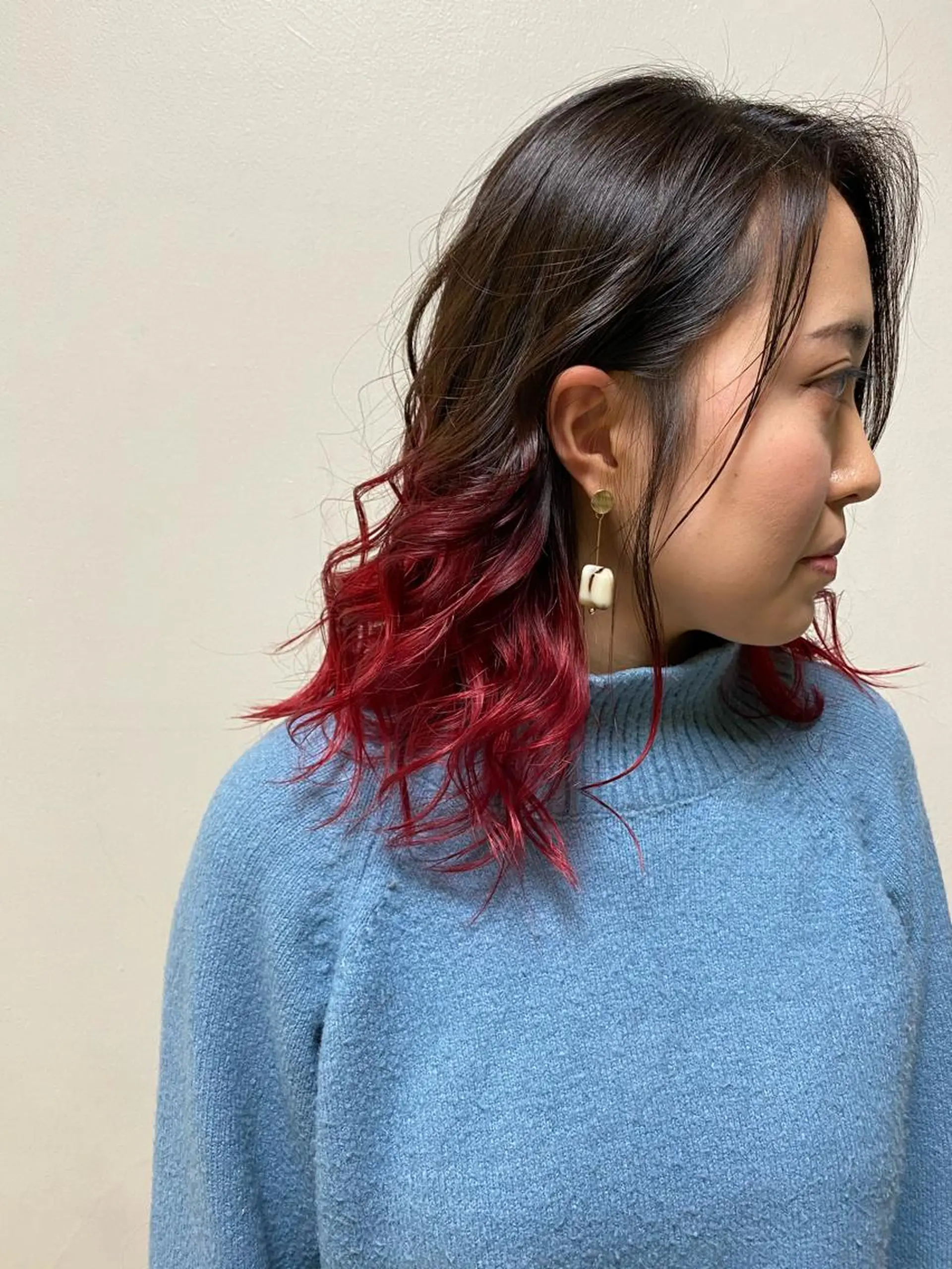 ミディアム カラー hair &eye LAWE.店長のヘアスタイル