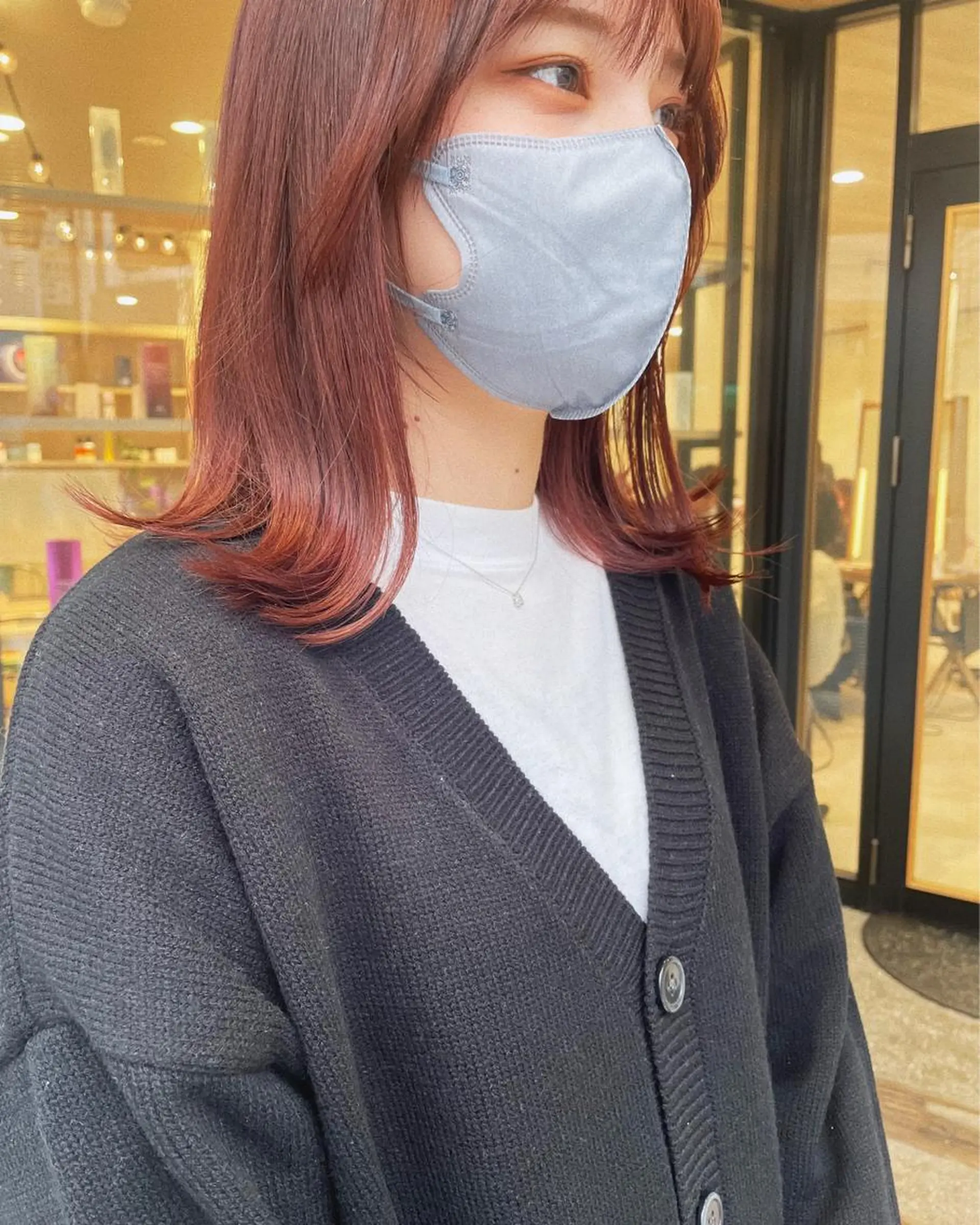 ミディアム ヘアカラー haru/レイヤー/ ウルフのヘアスタイル