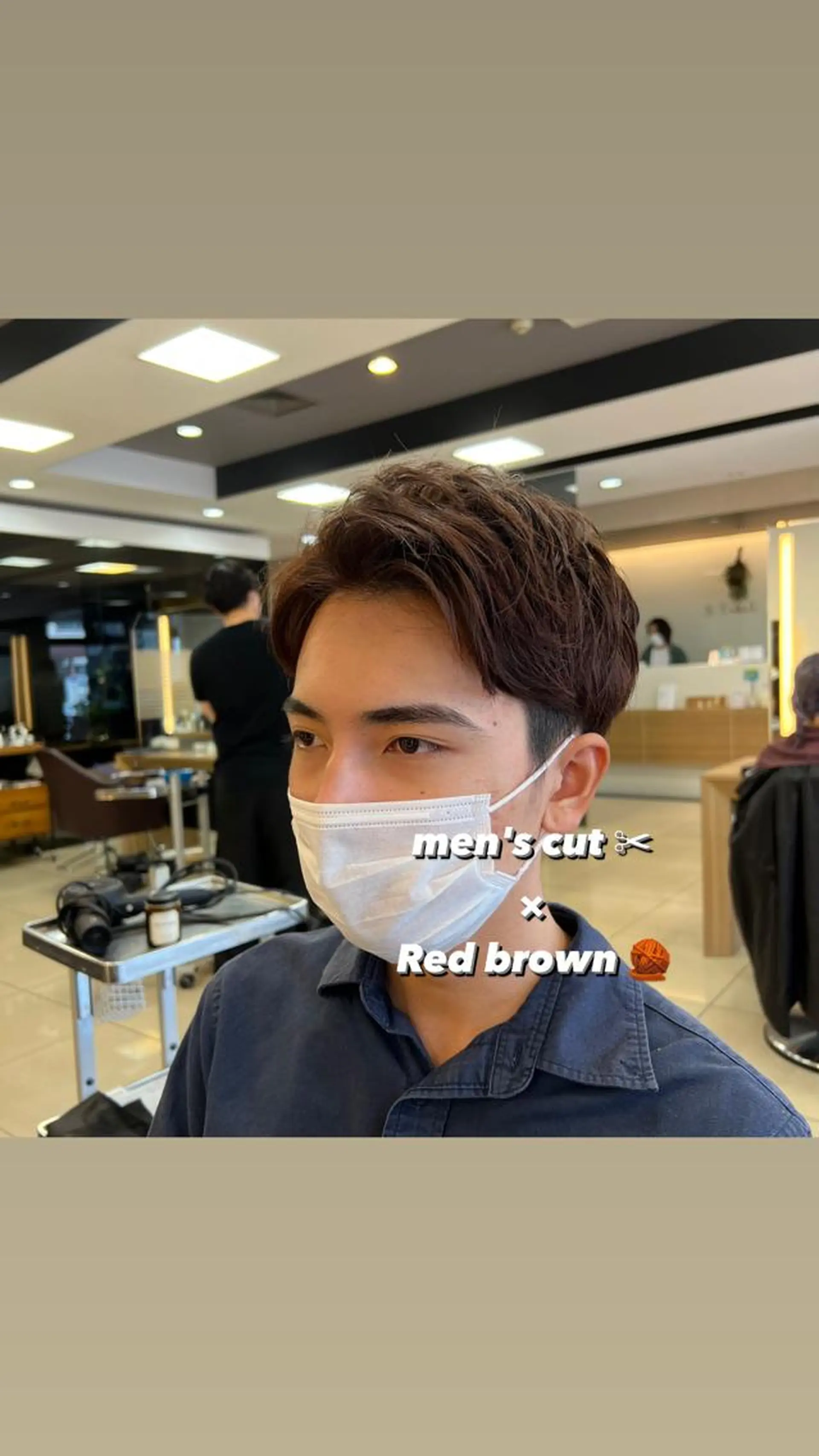 ショート メンズ レッドブラウン 茅ヶ崎パーマ特化/ スパイラル/ハルキのヘアスタイル