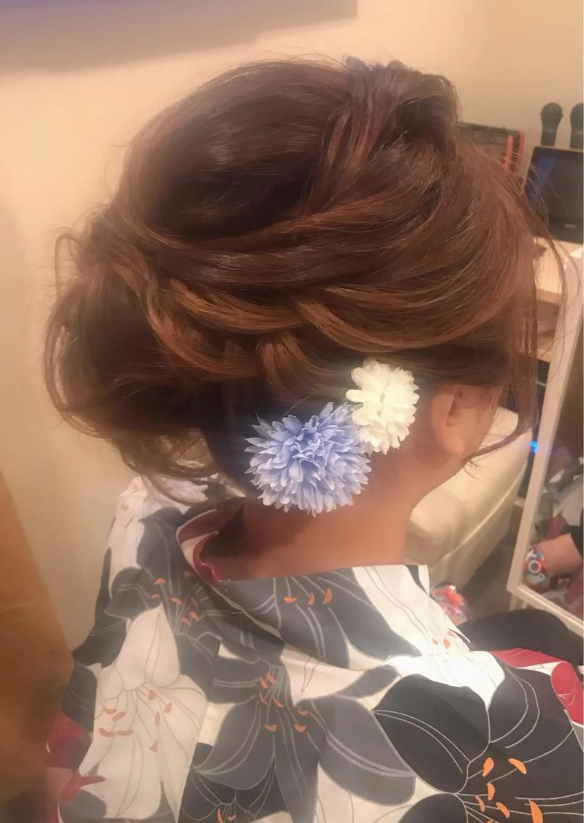 ミディアム ヘアアレンジ 浴衣 GRANLUSSO 〜グランルッソ駅前店所属・木口 嘉美のヘアスタイル