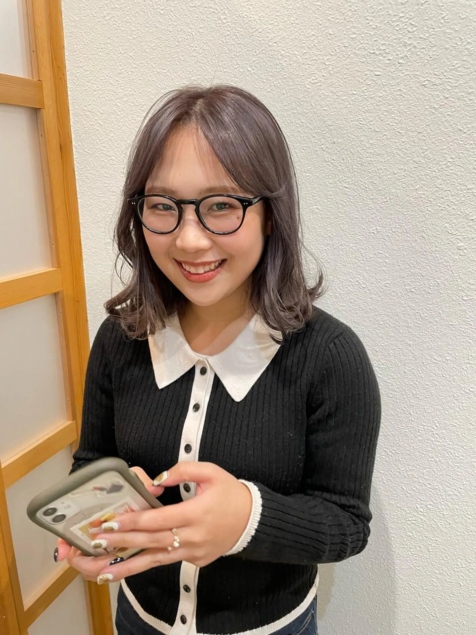 ミディアム カラー ヒナゴ トヨカズのヘアスタイル