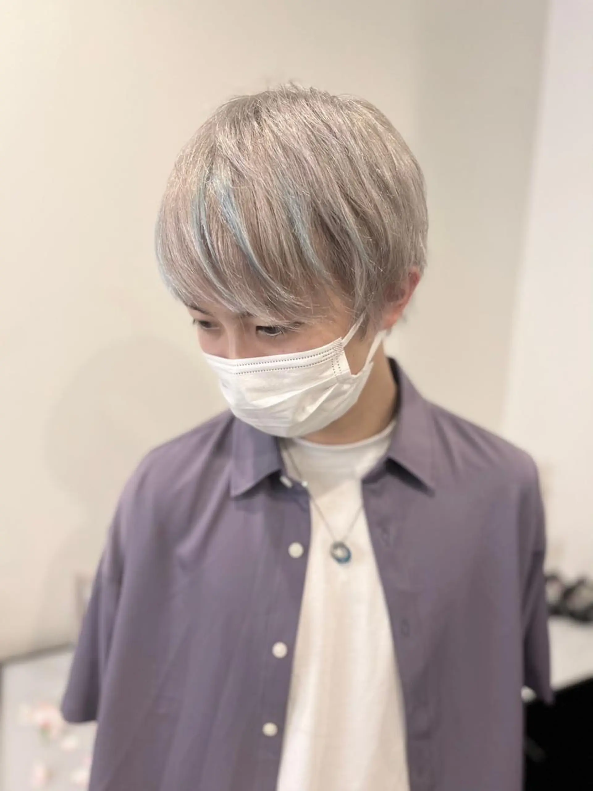 カラー メンズ メンズブリーチ メンズハイトーン ブリーチ ハイトーンカラー 🐺青木光太朗 ウルフ/レイヤー🐺のヘアスタイル