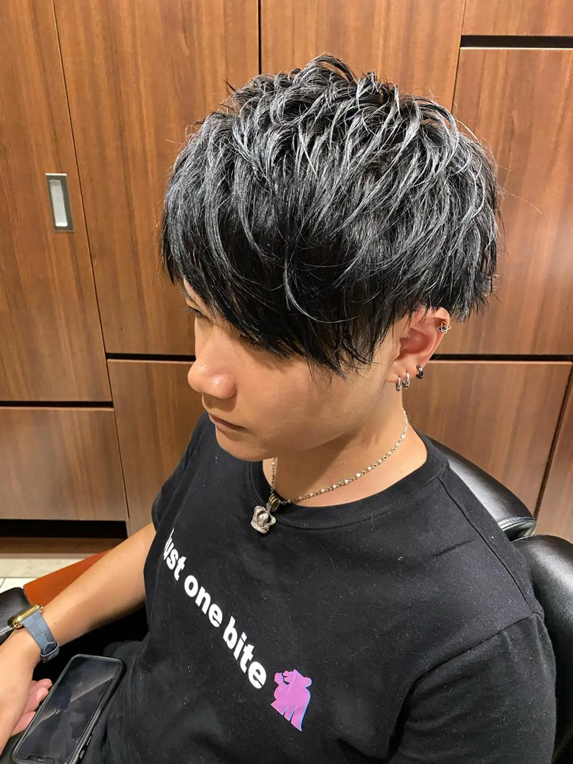 ミディアム メンズ ヒロ銀座ヘアーサロン BARBER SHOP川崎店所属・岡本 宗士のヘアスタイル