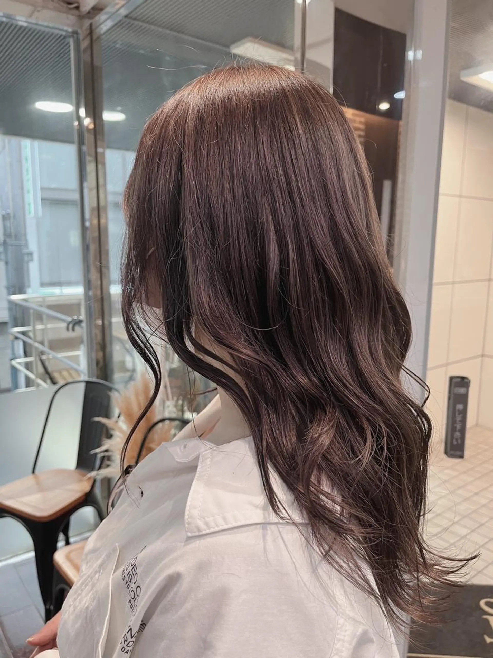 ロング カラー ベージュカラー 黒髪 ブリーチ ブルーカラー ブルーブラック ヘアカラー 酸性ストレート 🤍🎀honokaのヘアスタイル