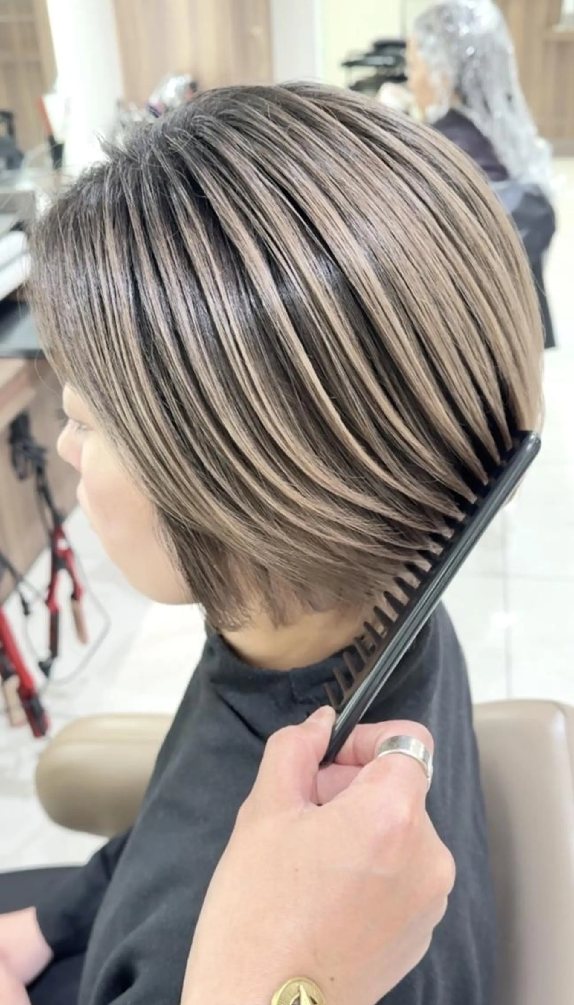 カラー ロング バレイヤージュ 髪質改善 レイヤーカット カット ヘアカラー トリートメント 山崎俊輔/髪質改善 /バレイヤージュのヘアスタイル