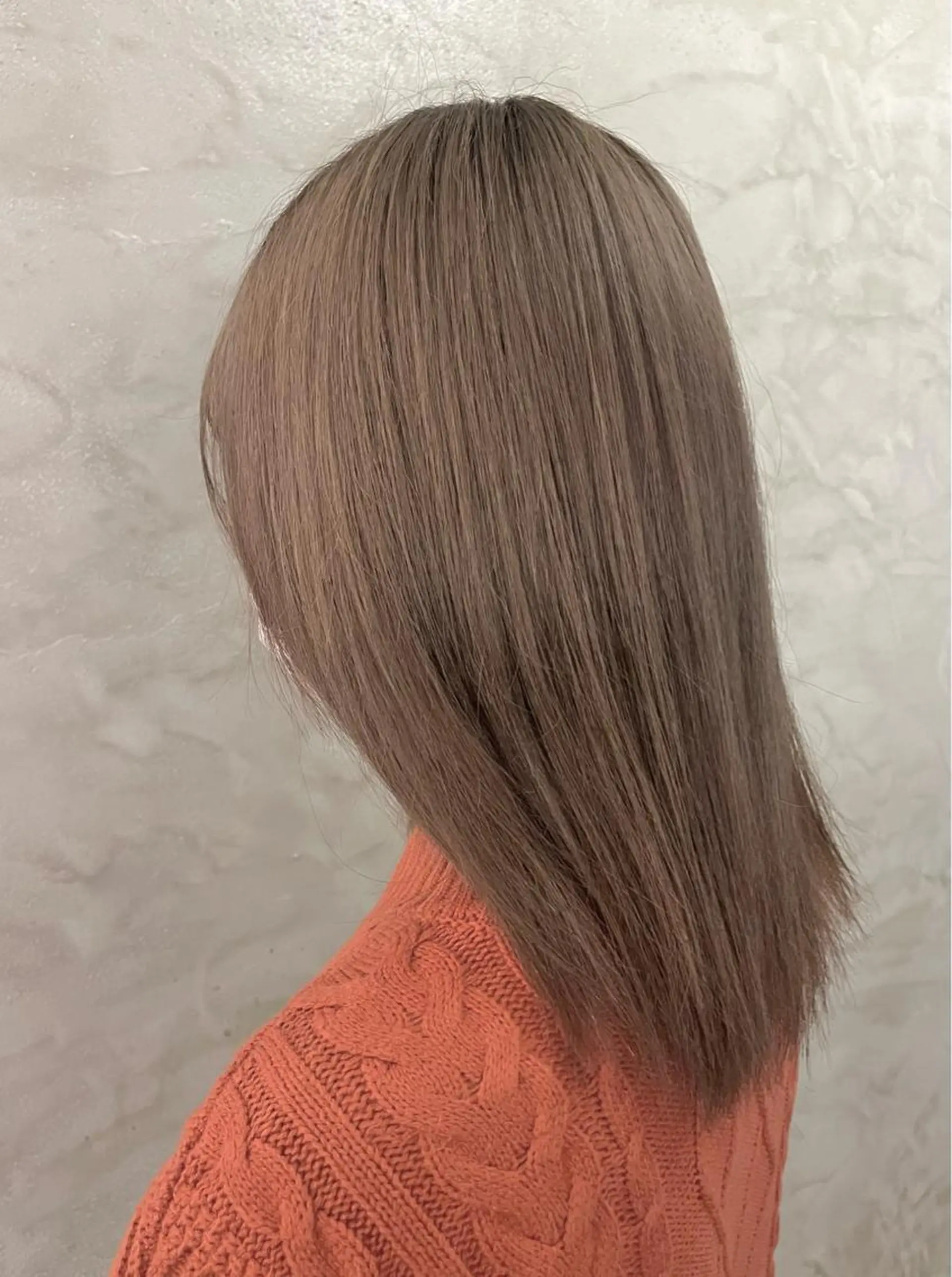 セミロング カラー ベージュカラー ミルクティーベージュ ヘアカラー FUJINO RYOのヘアスタイル