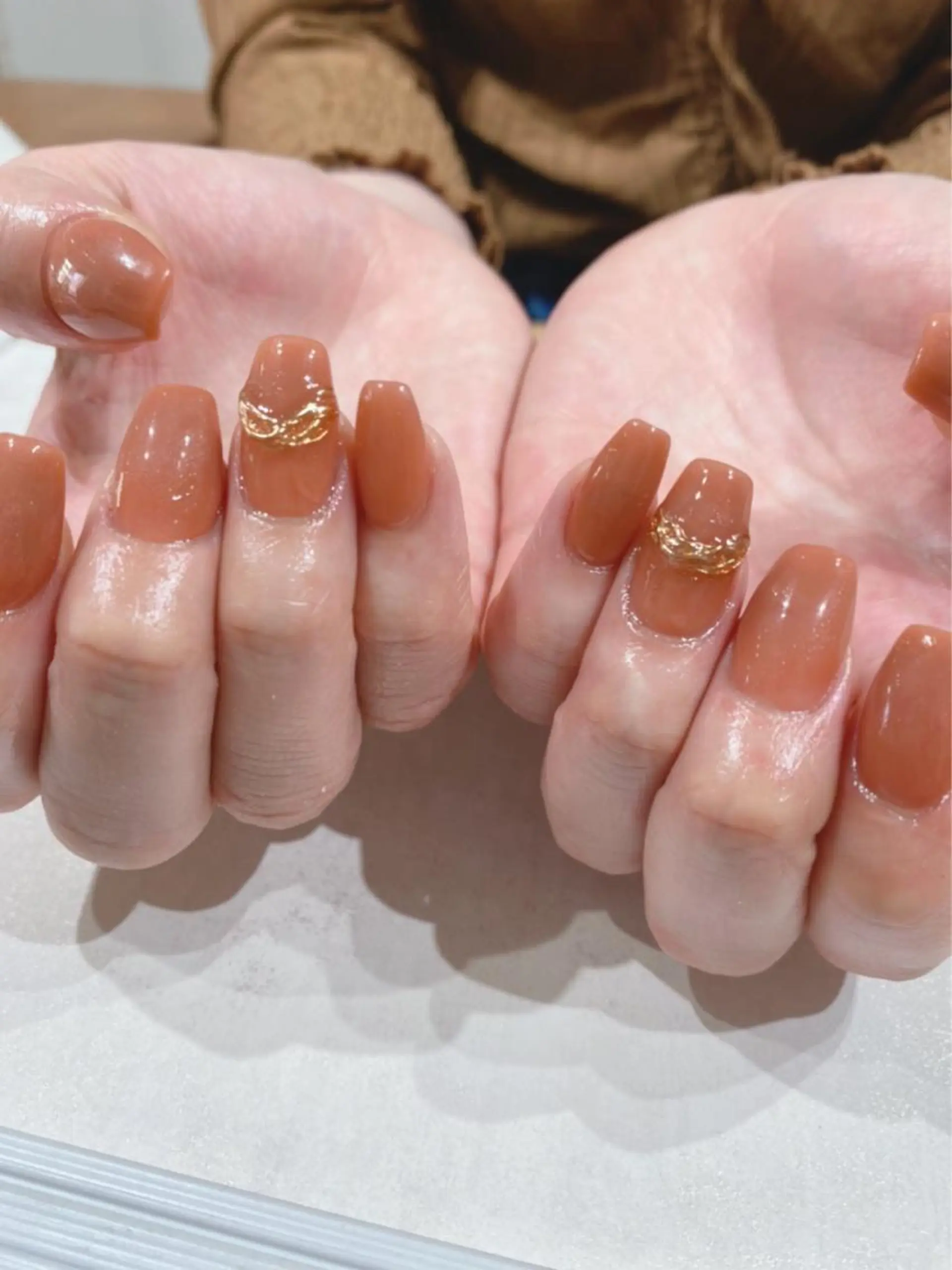 セミロング ハンドネイル Nail  R💫 naoのネイルデザイン