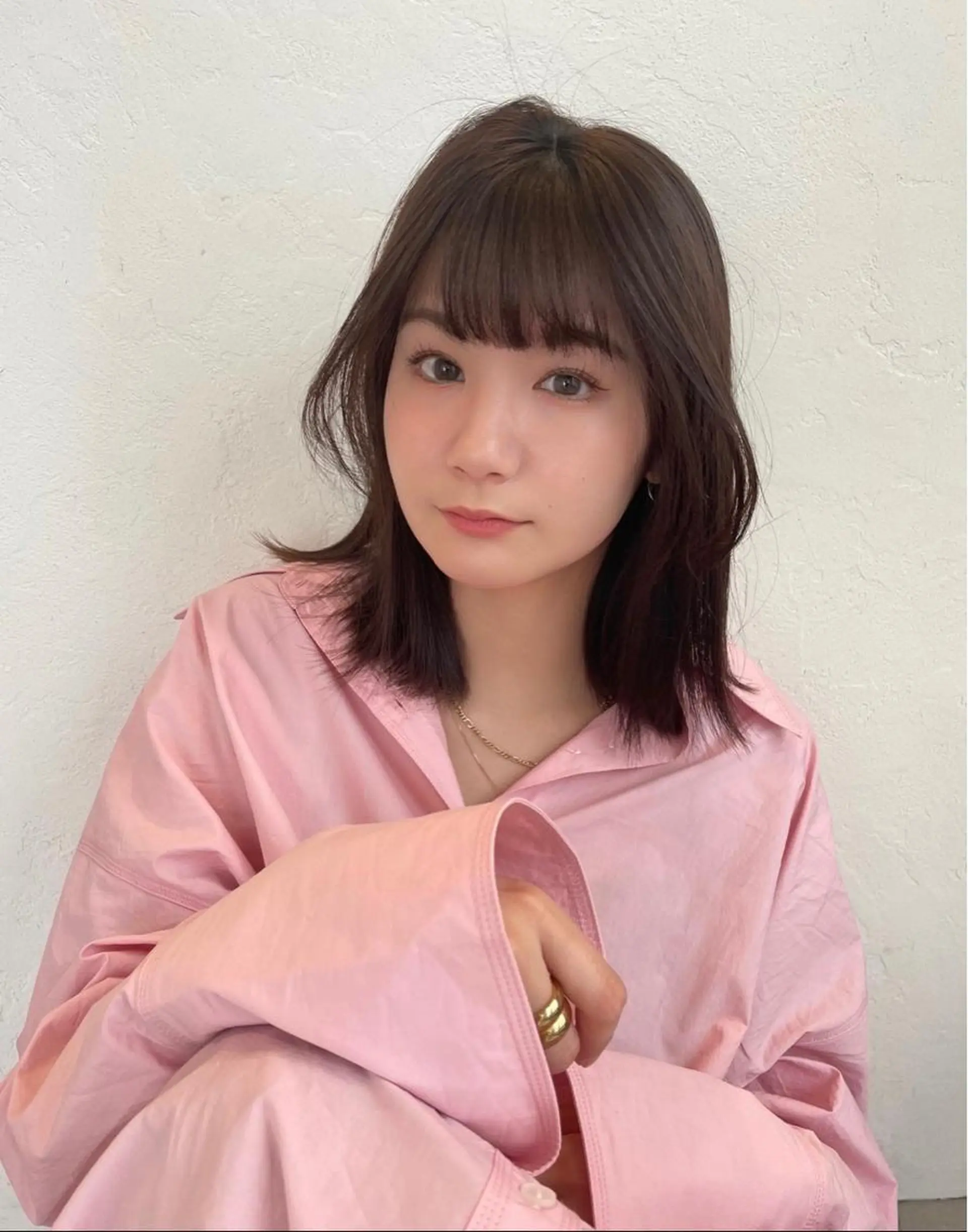 ミディアム カラー くびれヘア レイヤーカット カット ヘアカラー トリートメント レイヤーカット🎀 kanaのヘアスタイル