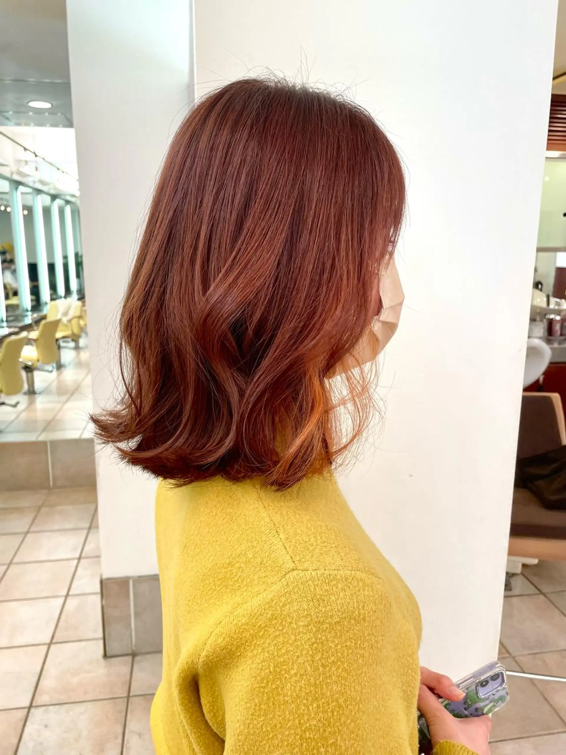 ミディアム カラー 艶カラー🌙縮毛矯正 /ボブ【Reina】のヘアスタイル